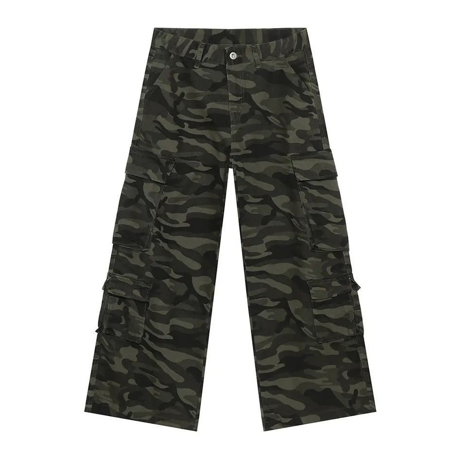 Japanese Brand Retro camouflage straight pocket jeans Size US 32 / EU 48 - 5 Thumbnail