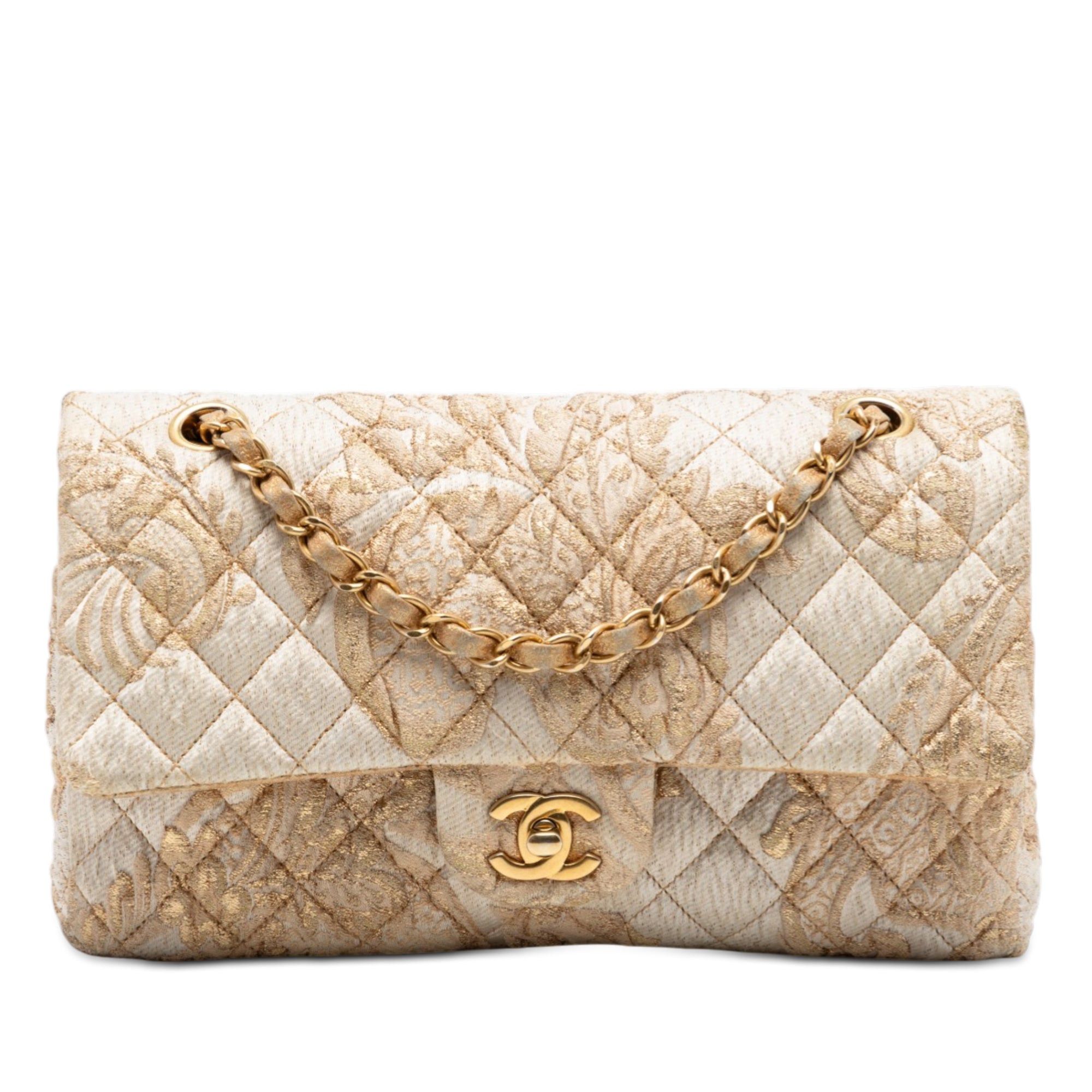Chanel Medium Classic Embroidered Canvas Double Flap Size ONE SIZE - 1 Thumbnail