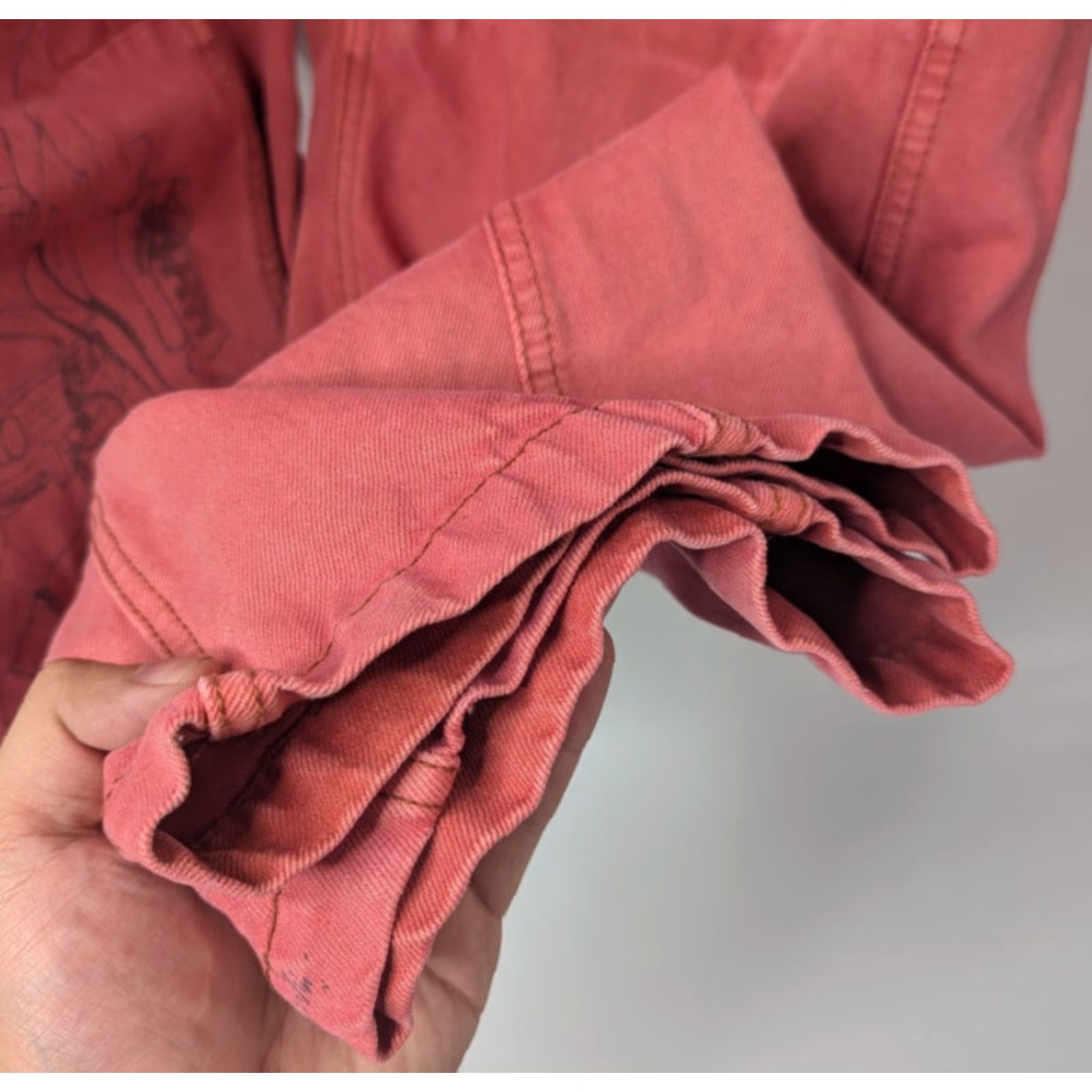 Urban Outfitters VINTAGE Urban Outfitters BDG Rih Extreme Baggy Jean Grunge Red Women's 24 Size 42" / US 20 - 4 Thumbnail