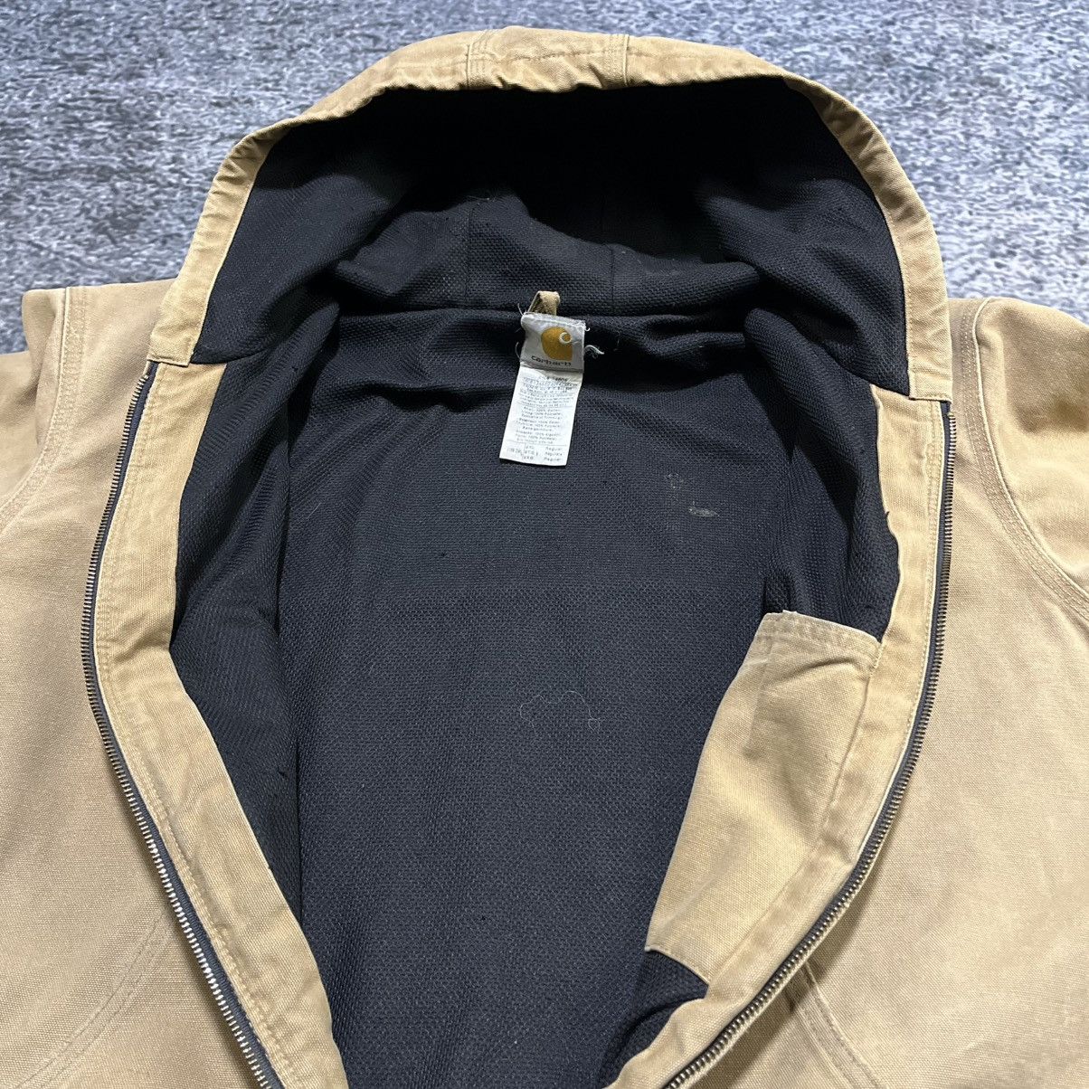 Carhartt VINTAGE CARHARTT TAN BROWN FADED JACKET HOODED WORKWEAR XXL Size US XXL / EU 58 / 5 - 8 Thumbnail