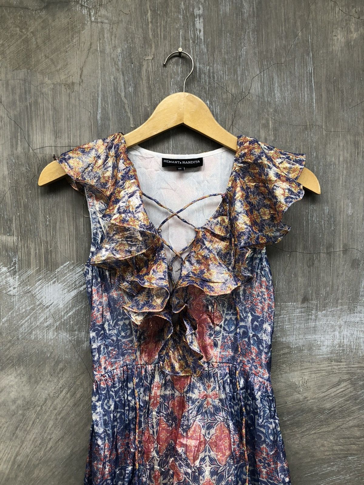 Hemant & Nandita Hemant & Nandita Women Midi Dress Size XS / US 0-2 / IT 36-38 - 7 Thumbnail