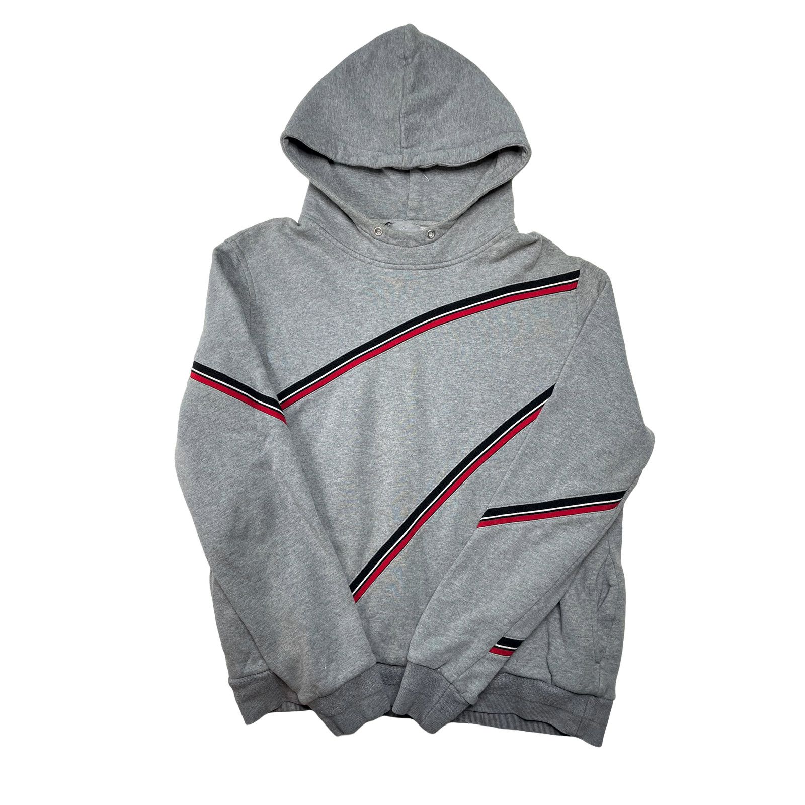 Dior Dior Stripe CD Logo Grey, Red & Black Hoodie Size US M / EU 48-50 / 2 - 1 Thumbnail