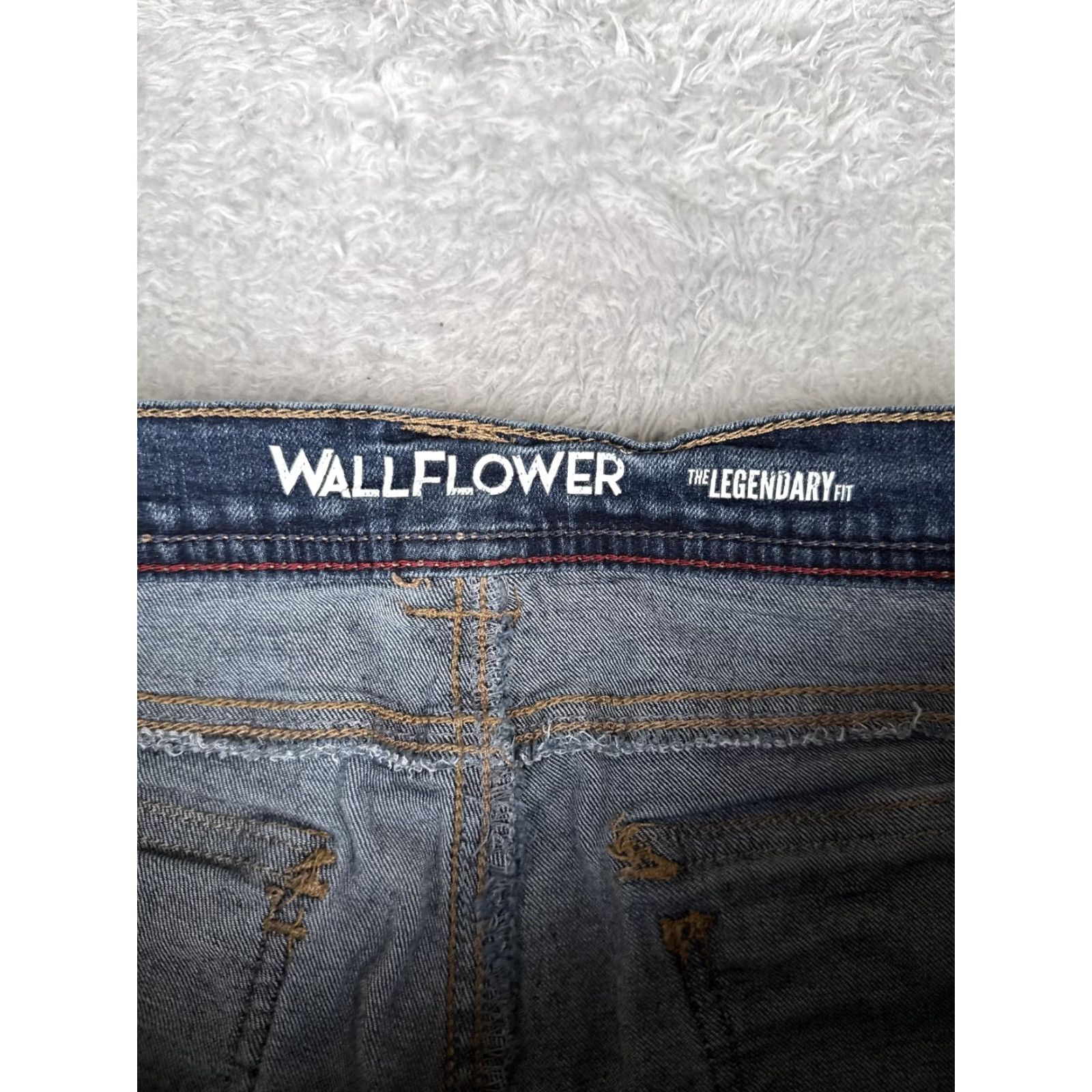 Vintage Wallflower Jeans Wallflower Regular Bootcut Jeans 15 Blue Mid Rise 30x29 Bohemian City Cowboy 5-Pocket Stretch Denim Womens Jeans Size 36" / US 14 / IT 50 - 6 Thumbnail