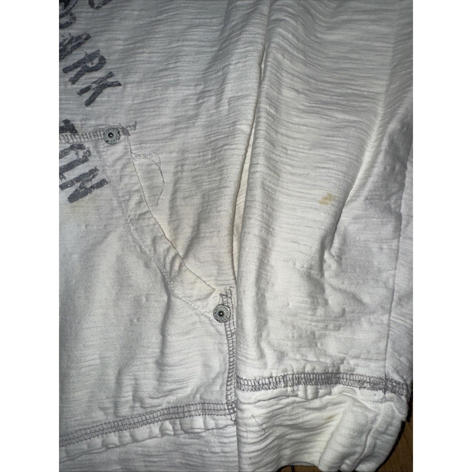 DKNY × Vintage Vintage DKNY Jeans Full Zip Hoodie White L Gothic Y2K Size US L / EU 52-54 / 3 - 3 Thumbnail