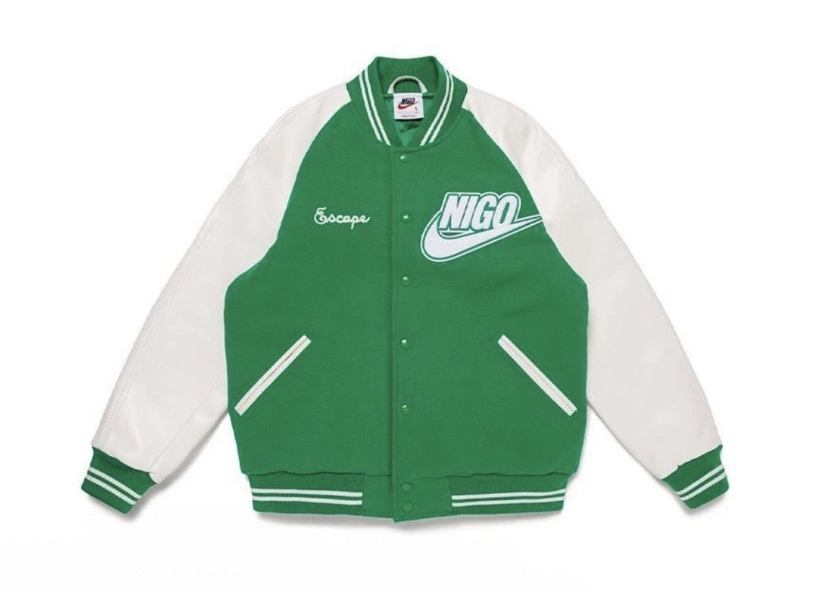 Nigo × Nike Nike x Nigo NRG Varsity Wool Jacket FV5670-310 Men's Size S Size US S / EU 44-46 / 1 - 1 Thumbnail