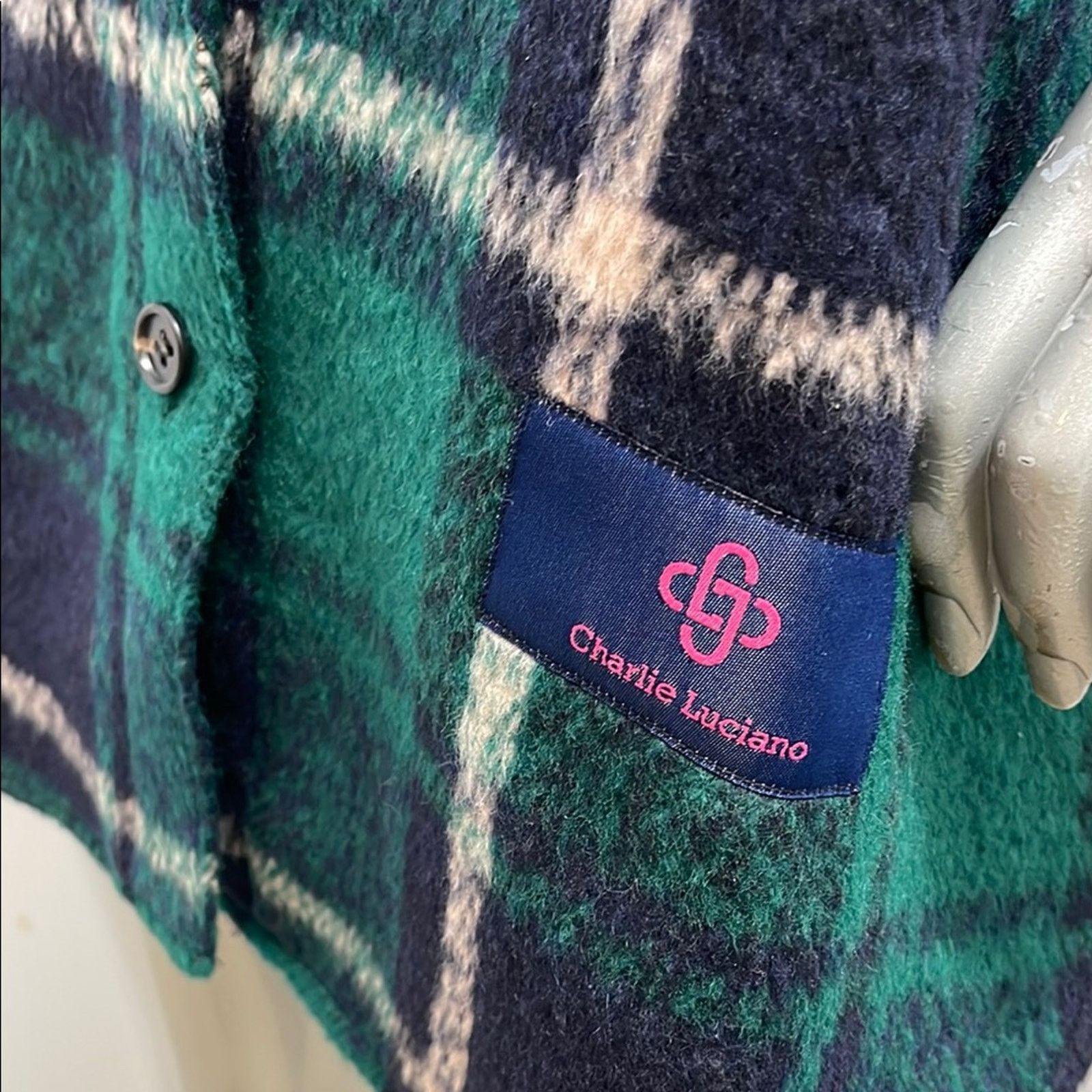 Other Charlie Luciano Unisex Green Plaid Flannel Shacket M Size M / US 6-8 / IT 42-44 - 6 Thumbnail