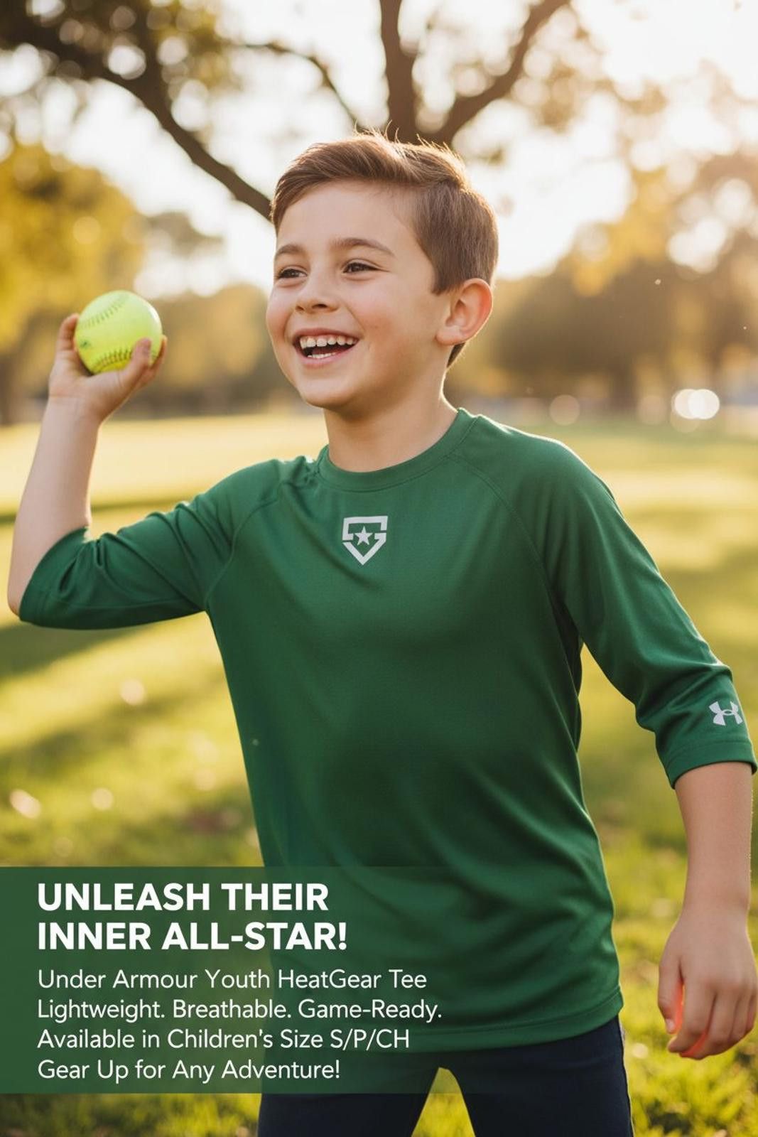 Under Armour Under Armour Youth HeatGear Tee - Lightweight and Breathable Size US S / EU 44-46 / 1 - 1 Thumbnail