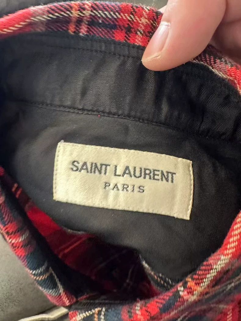 Saint Laurent Paris Saint Laurent Paris size 39 21 FW red wool plaid shirt 250 Size US M / EU 48-50 / 2 - 4 Thumbnail