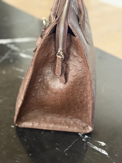 Other Genuine Full-Point Ostrich Leather Handbag– Made in Japan Size ONE SIZE - 10 Thumbnail