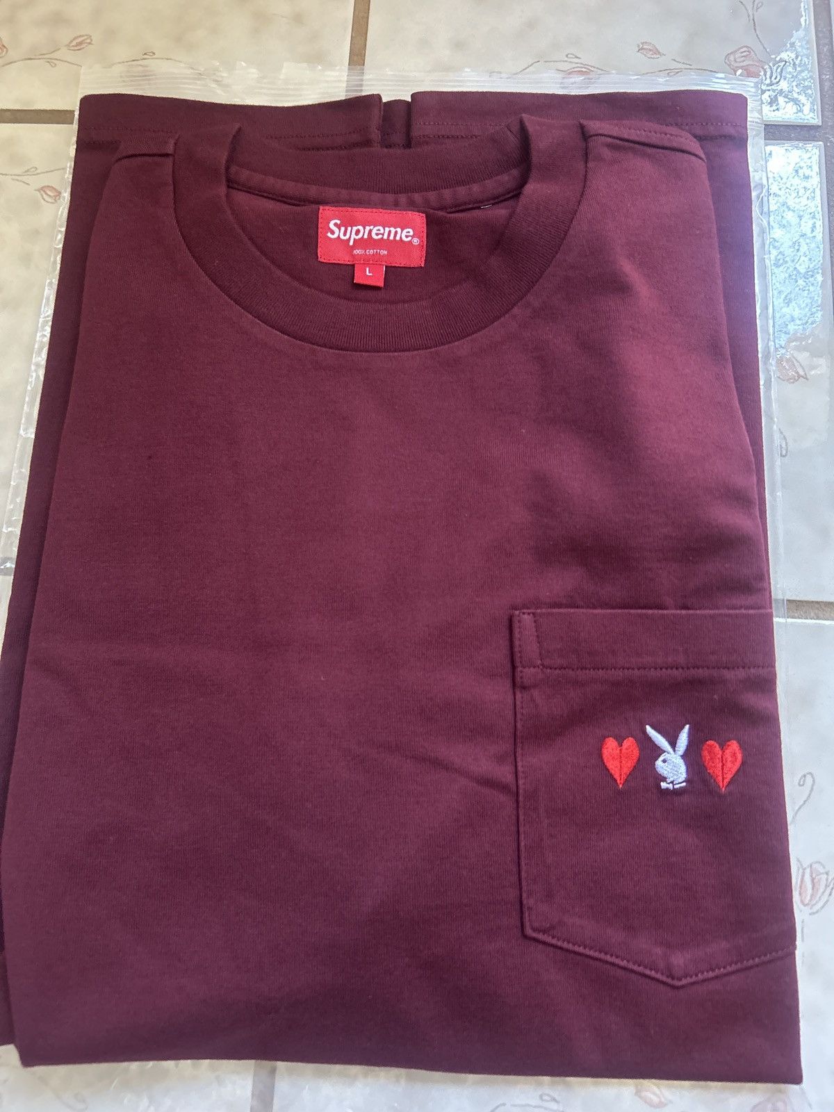 Playboy × Supreme '18 Supreme x Playboy Pocket Tee Size US L / EU 52-54 / 3 - 6 Thumbnail