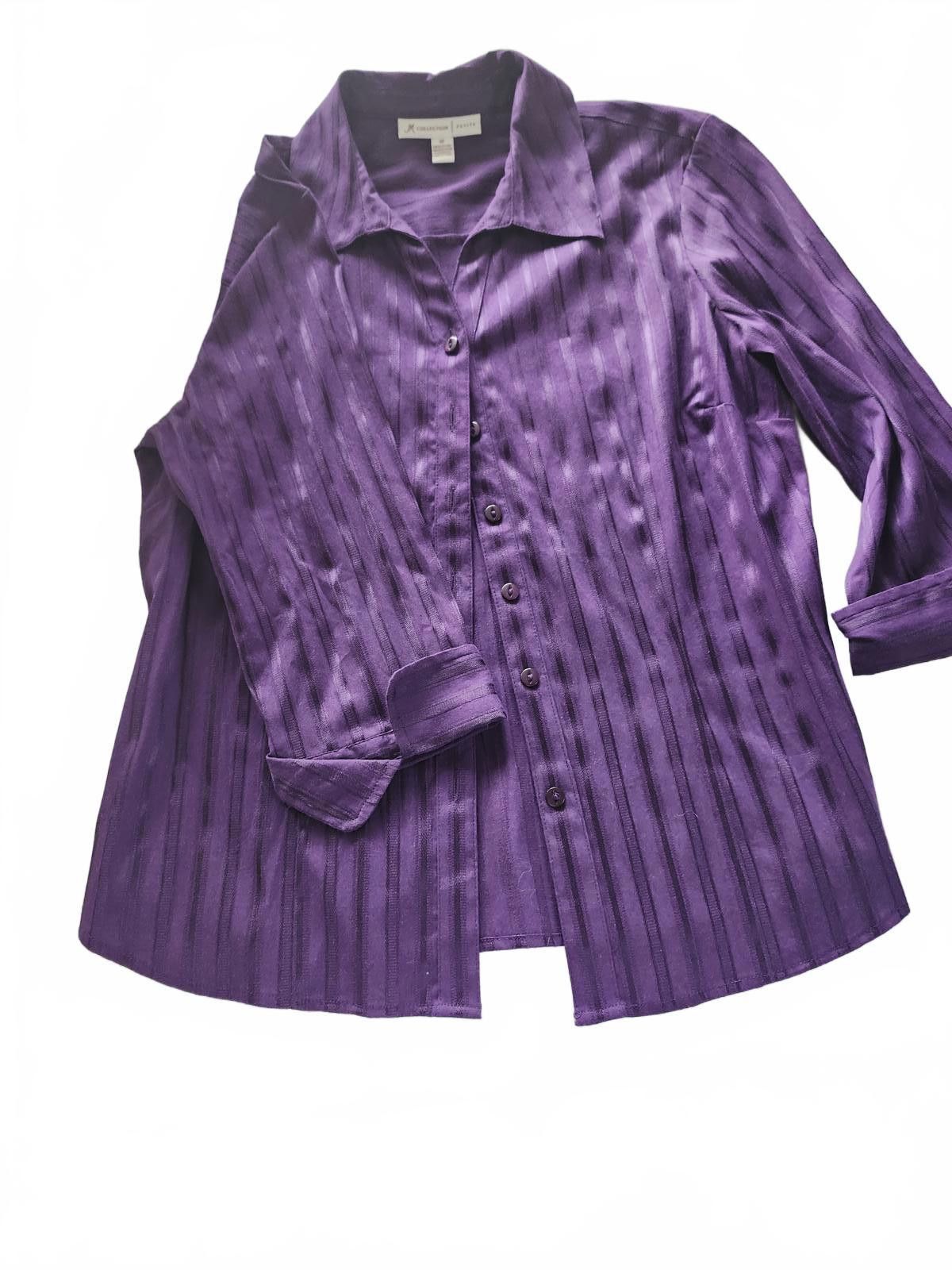 Designer Purple ribbon blouse 8p Size M / US 6-8 / IT 42-44 - 1 Thumbnail
