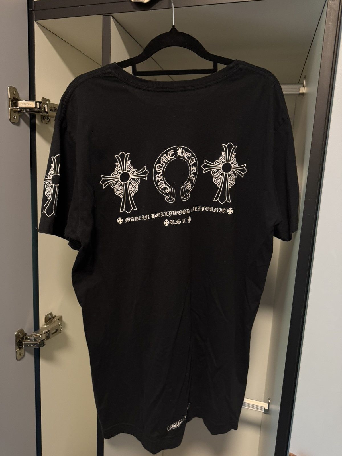【希少】usa製 CHROME HEARTS t-shirt RS3 18m Chrome Hearts RARE New Chrome Hearts RS3 Dagger Logo Scroll Pocket