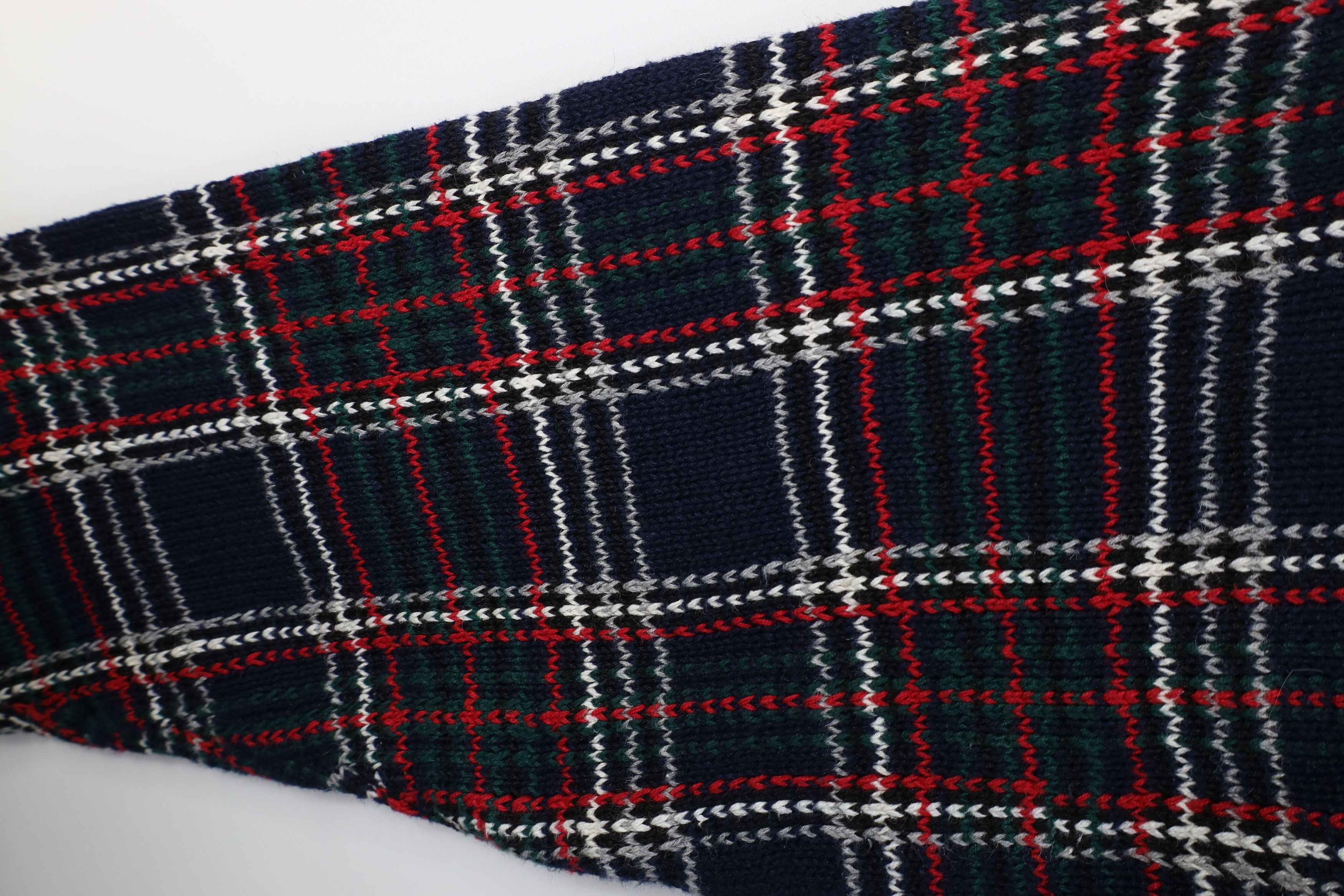 Vintage Vintage 90s Streetwear Baggy Fit Knit Crewneck Sweater Plaid Size US XL / EU 56 / 4 - 6 Thumbnail