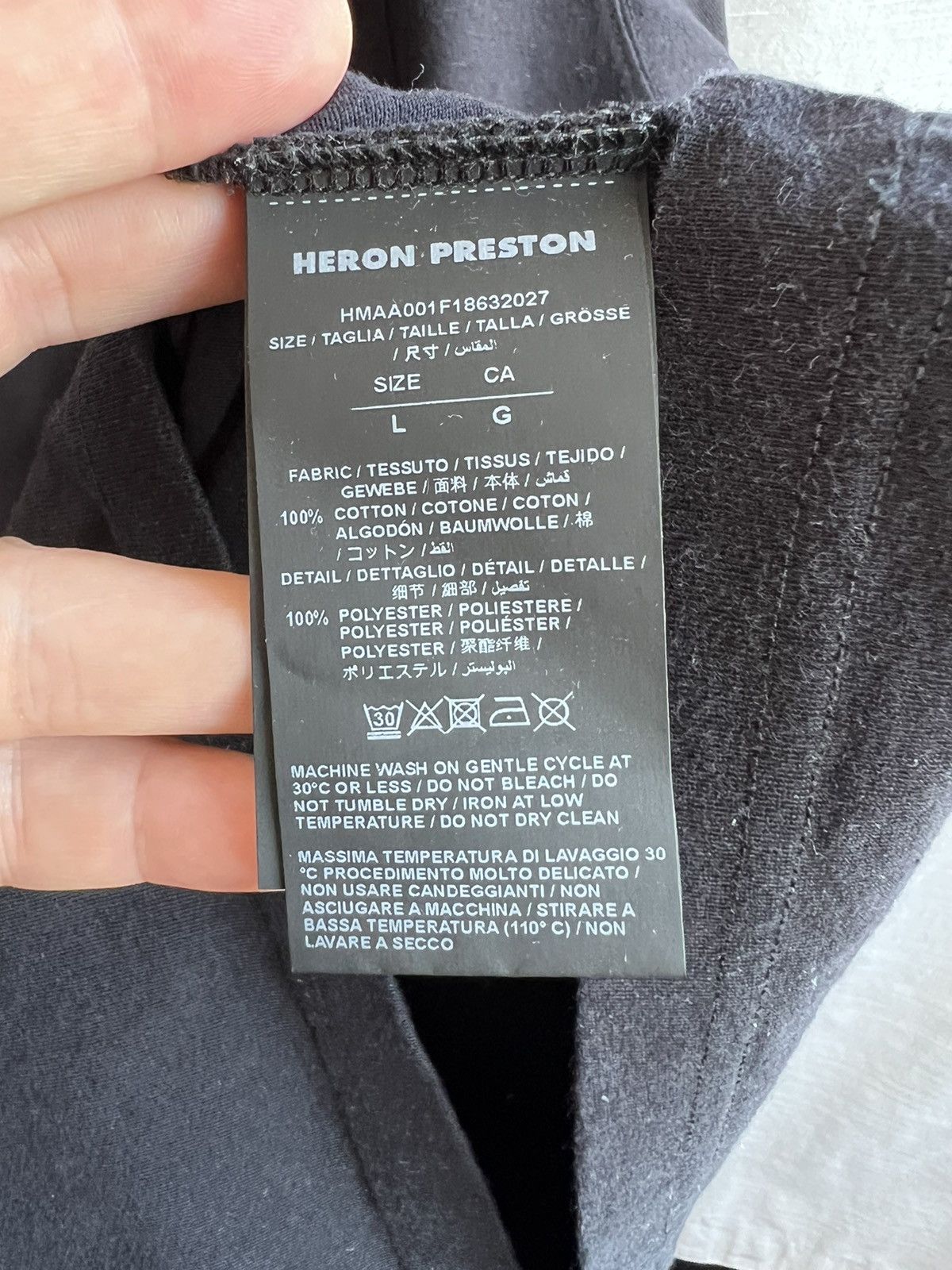 Heron Preston Heron Preston MENS SHORT SLEEVE T-SHIRT Cotton Black Size L Size US L / EU 52-54 / 3 - 8 Thumbnail