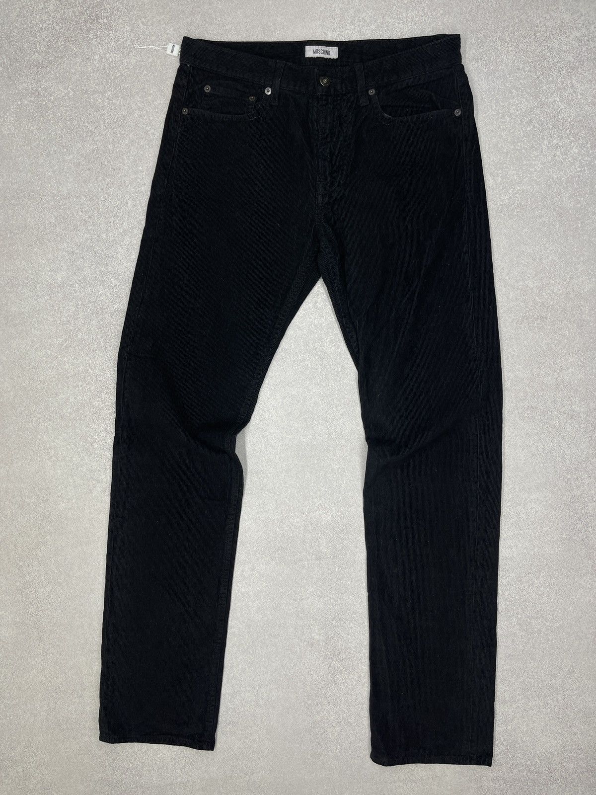 Moschino Mens Moschino Corduroy Pants Black Designer Size US 30 / EU 46 - 6 Thumbnail