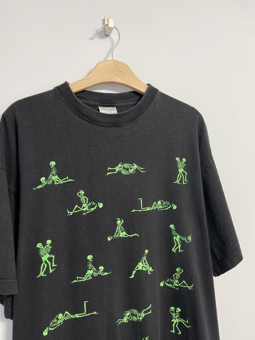 Vintage 1990 Fashion Victim Skeleton Sex Positions T Shirt Grailed