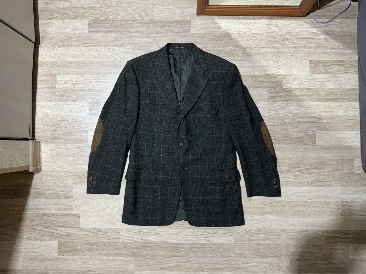 Corneliani × Designer Corneliani plaid wool cashmere blazer 48R Size 48R - 1 Thumbnail