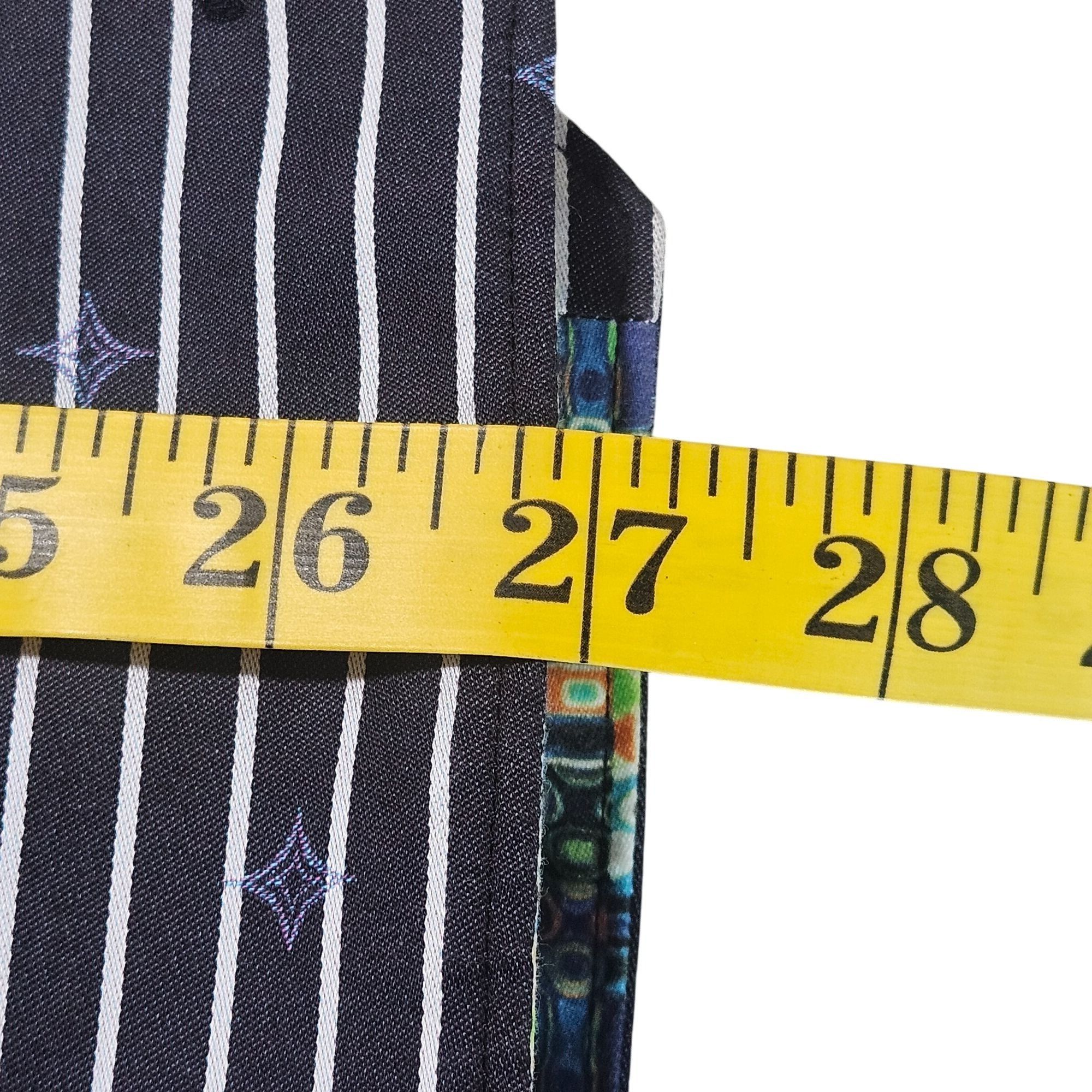 Robert Graham Robert Graham Men's Pinstripe Dress Shirt Black 2XL Quiet Lu Size US XXL / EU 58 / 5 - 15 Thumbnail