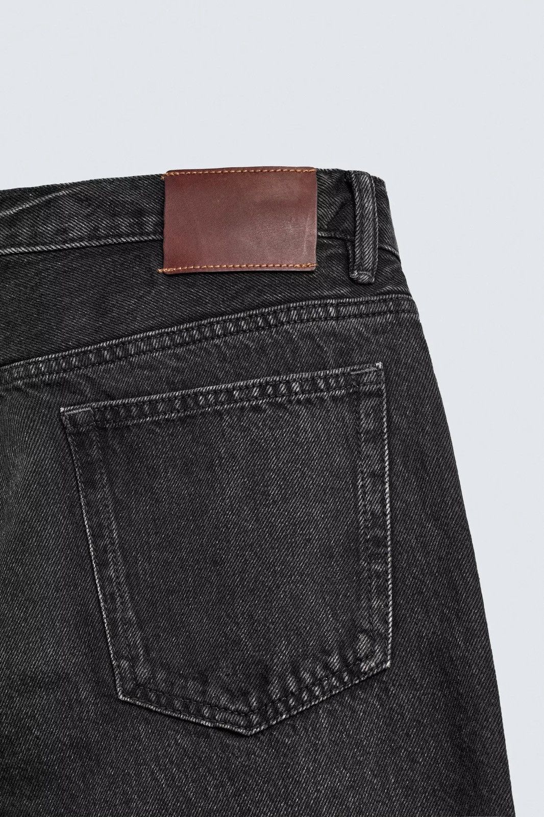 Zara Zara Straight Fit Denim Jeans Charcoal Vintage Black Size 29 Size US 29 - 7 Thumbnail