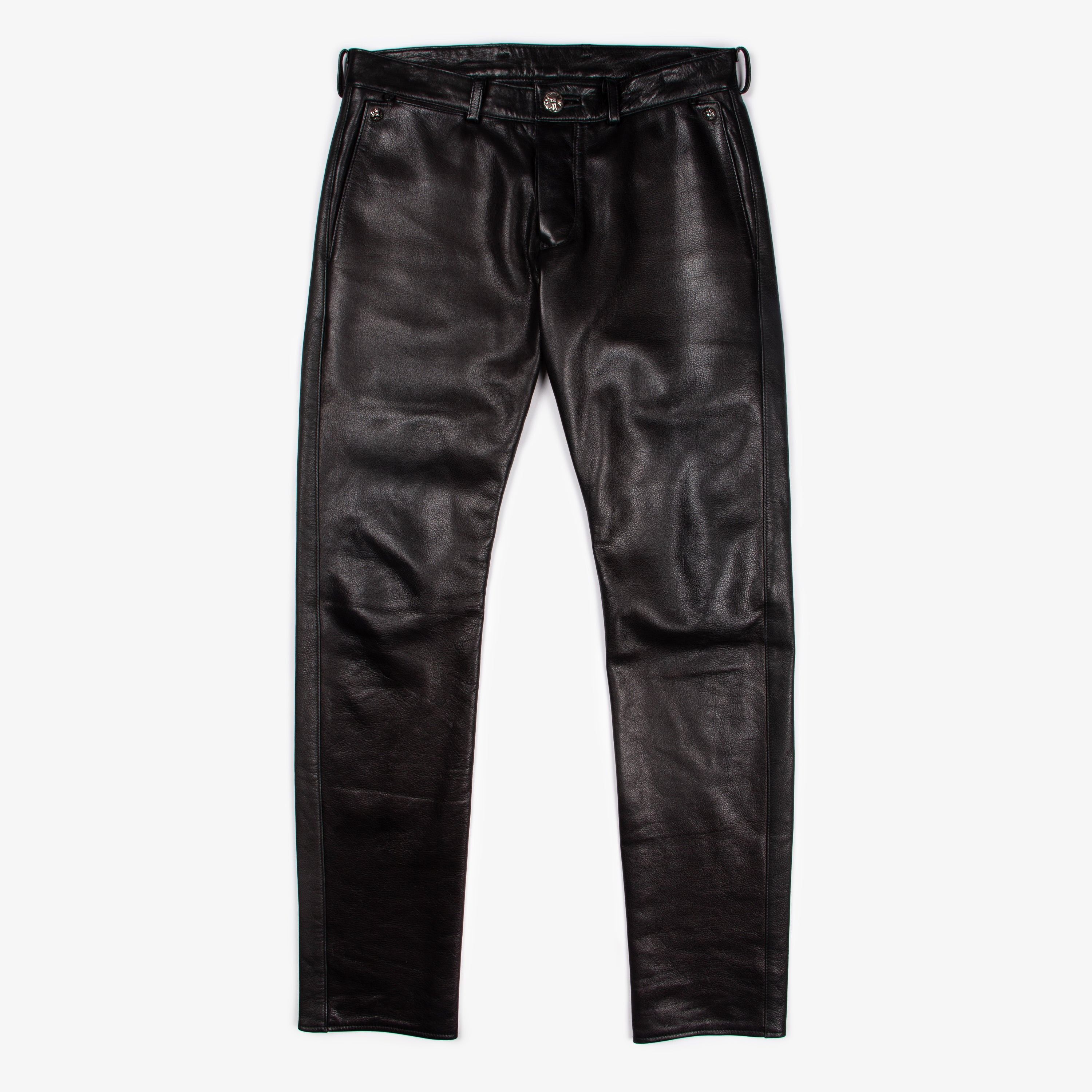 Chrome Hearts CHROME HEARTS SLIM LEATHER PANT Size US 31 - 2 Thumbnail