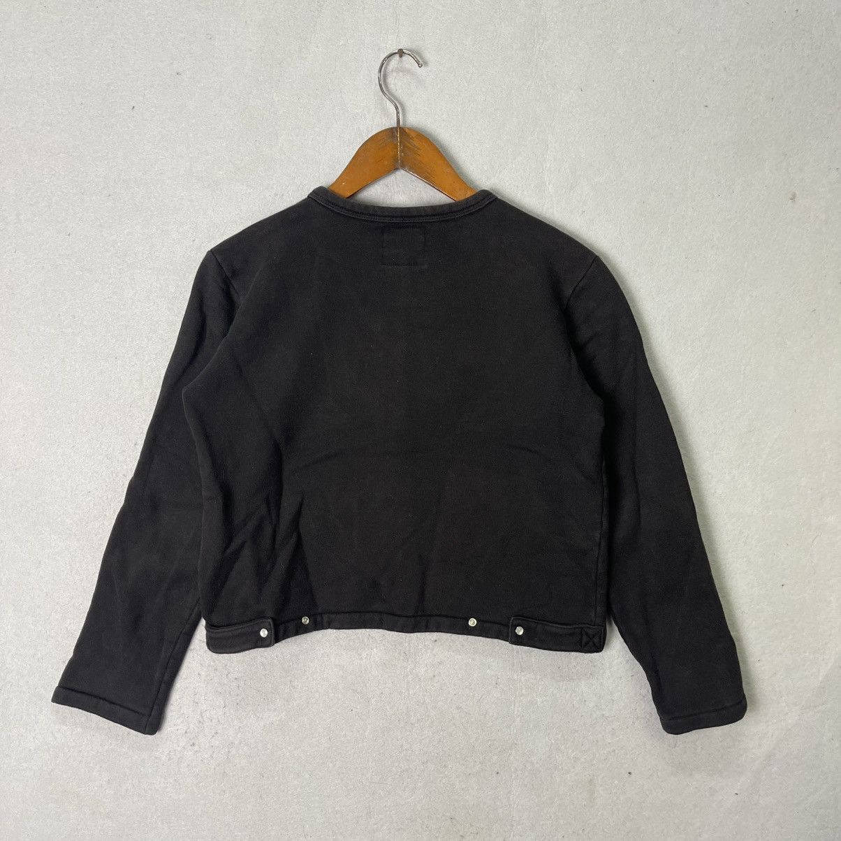 agnes b. agnès b. Snap Button Cropped Cardigan Black Minimalist Size S / US 4 / IT 40 - 6 Thumbnail