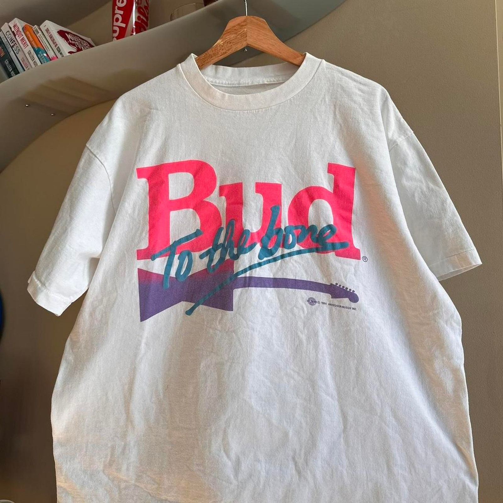 Band Tees × Budweiser × Vintage Vintage 1991 Bud To The Bone Shirt Fits XL Size US XL / EU 56 / 4 - 2 Thumbnail