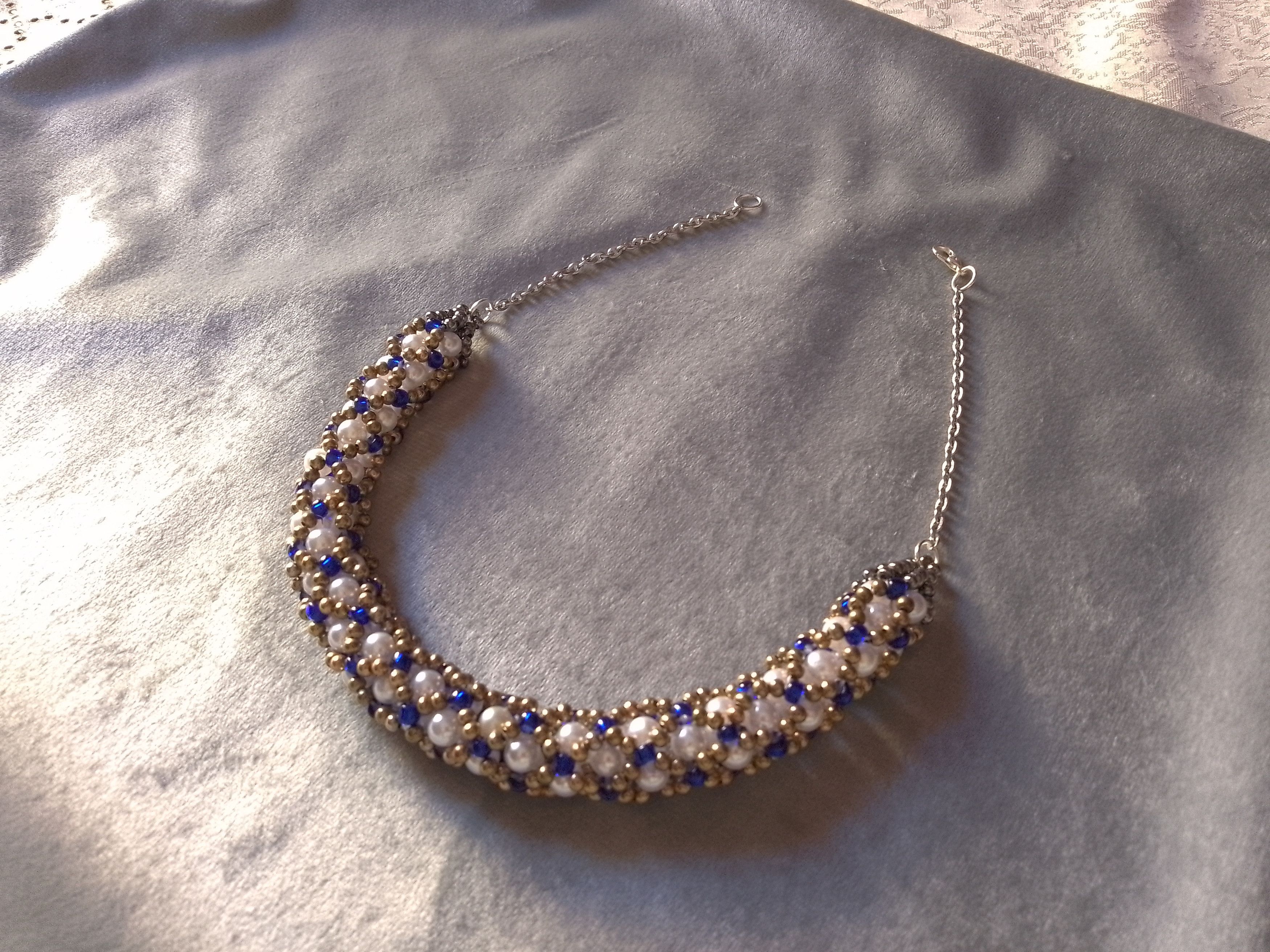 Handmade Necklace Pearls Vintage Style Tubular Elegant Size ONE SIZE - 1 Thumbnail