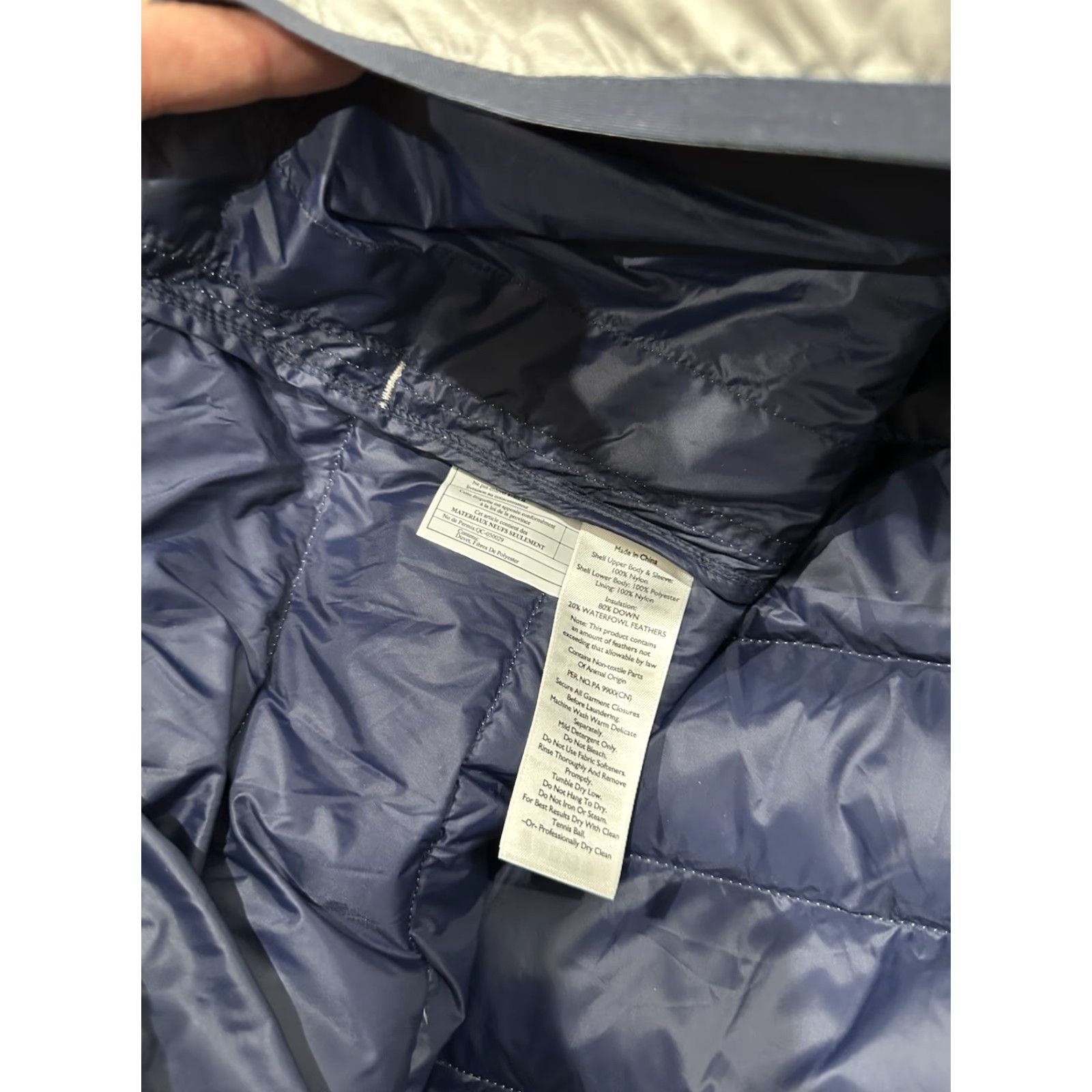 Eddie Bauer Eddie Bauer Puffer Pullover Women 3X Stratuslite Goose Down Snap Mock Quilted Silver Blue Orange Size XXL / US 16-18 / IT 52-54 - 7 Thumbnail
