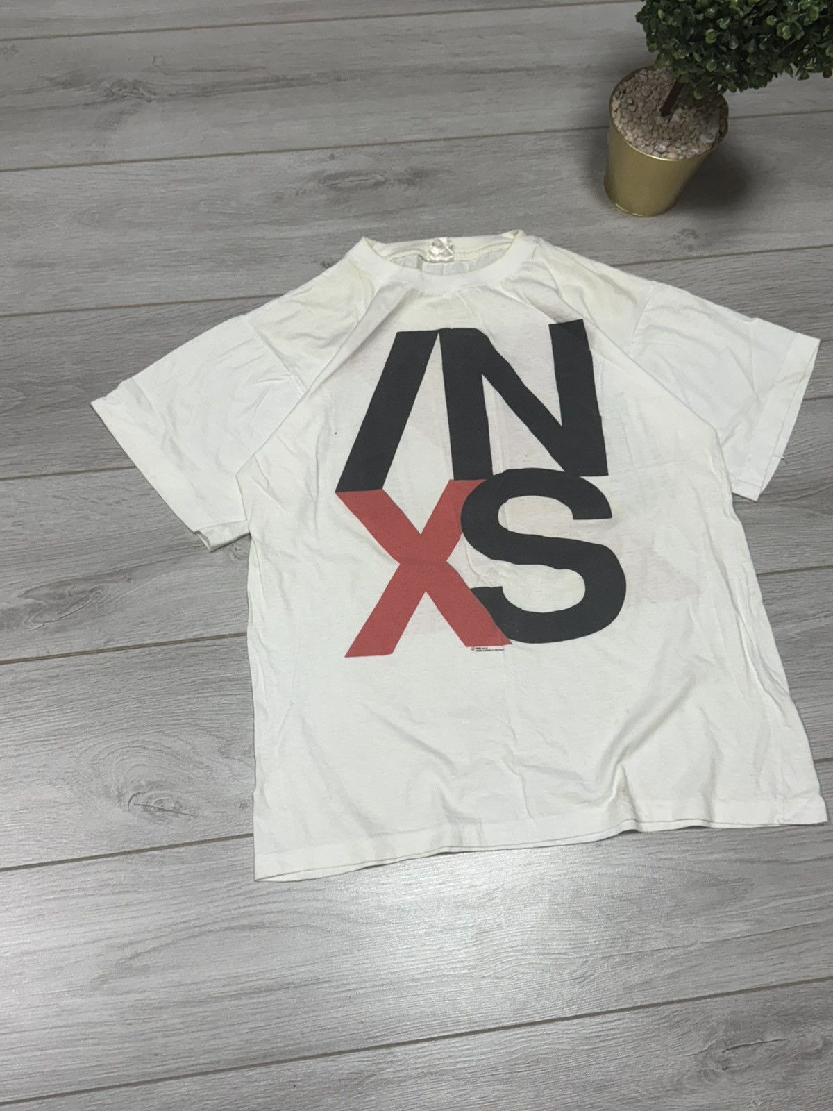 Brockum INXS 1990 vintage tee shirt rock tour Size US L / EU 52-54 / 3 - 10 Thumbnail