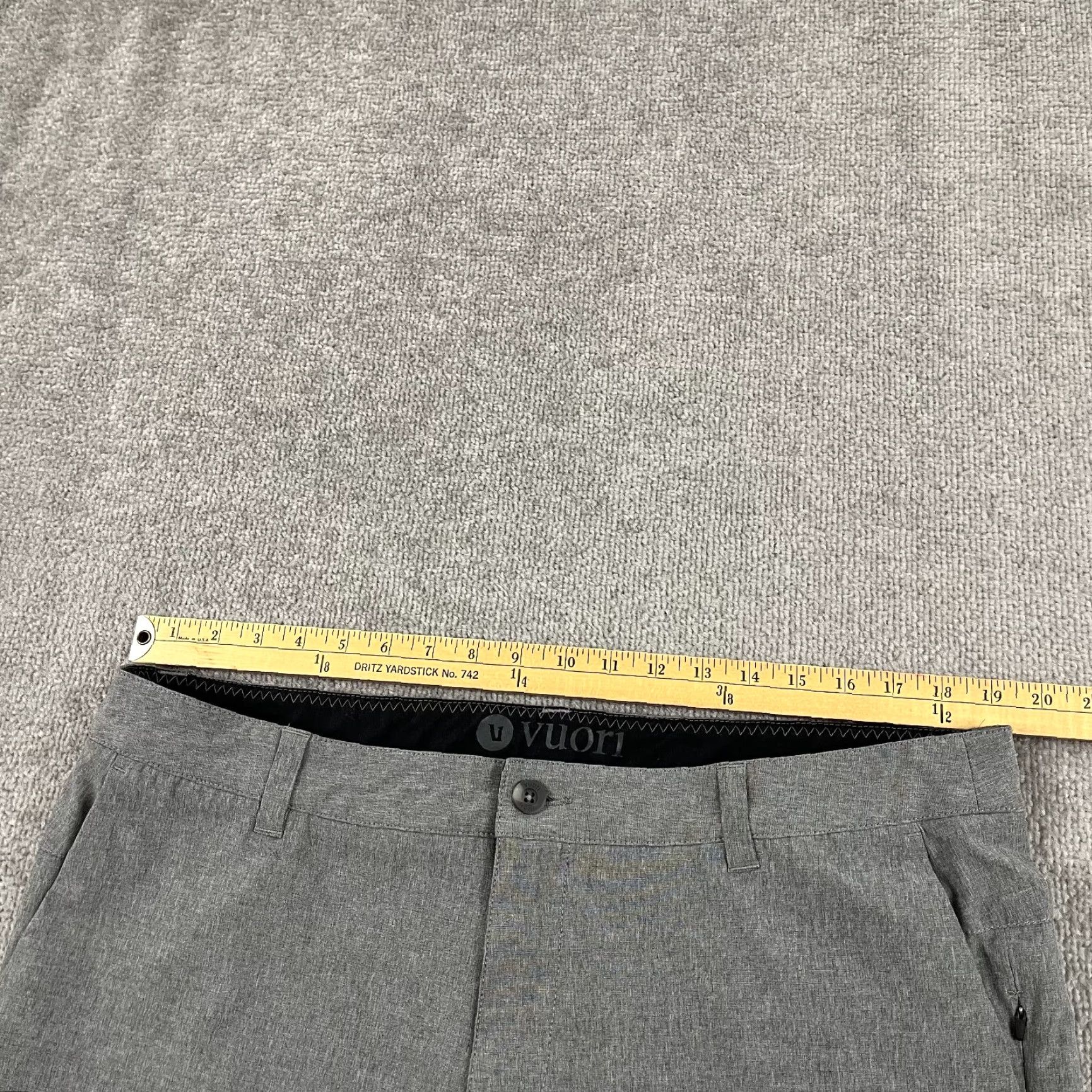 Vuori Vuori Mens Chino Pants 38x32 Gray Regular Straight Pockets 5-Pocket Denim V431 Vintage: No Size US 38 / EU 54 - 6 Thumbnail