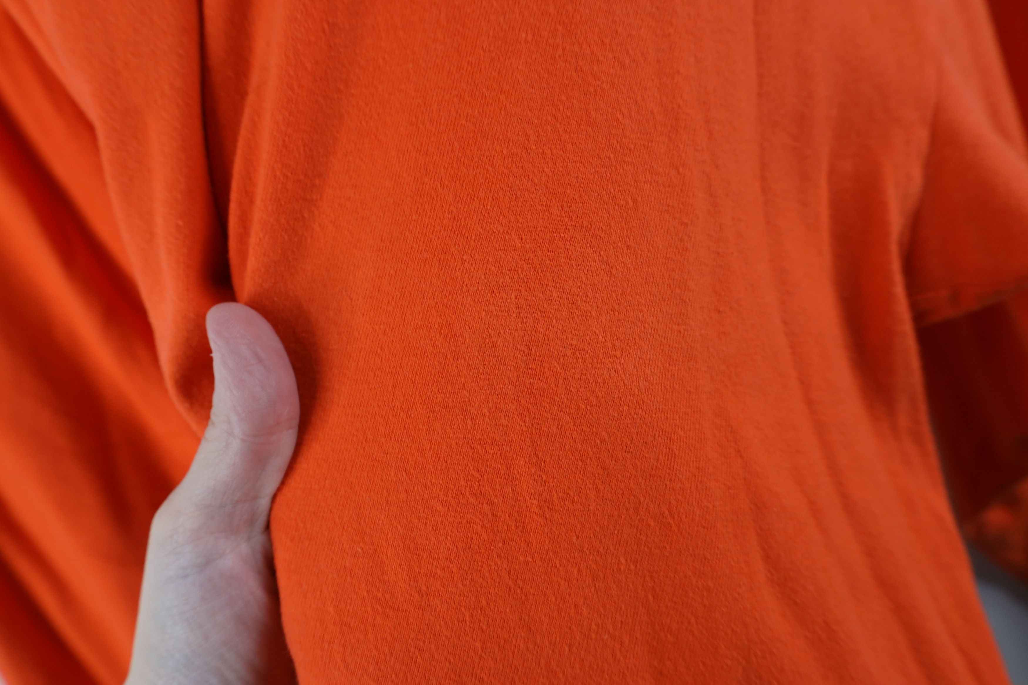 Hanes × Vintage Vintage 90s Hanes Beefy Long Sleeve T-Shirt Orange Cotton Size US XL / EU 56 / 4 - 8 Thumbnail