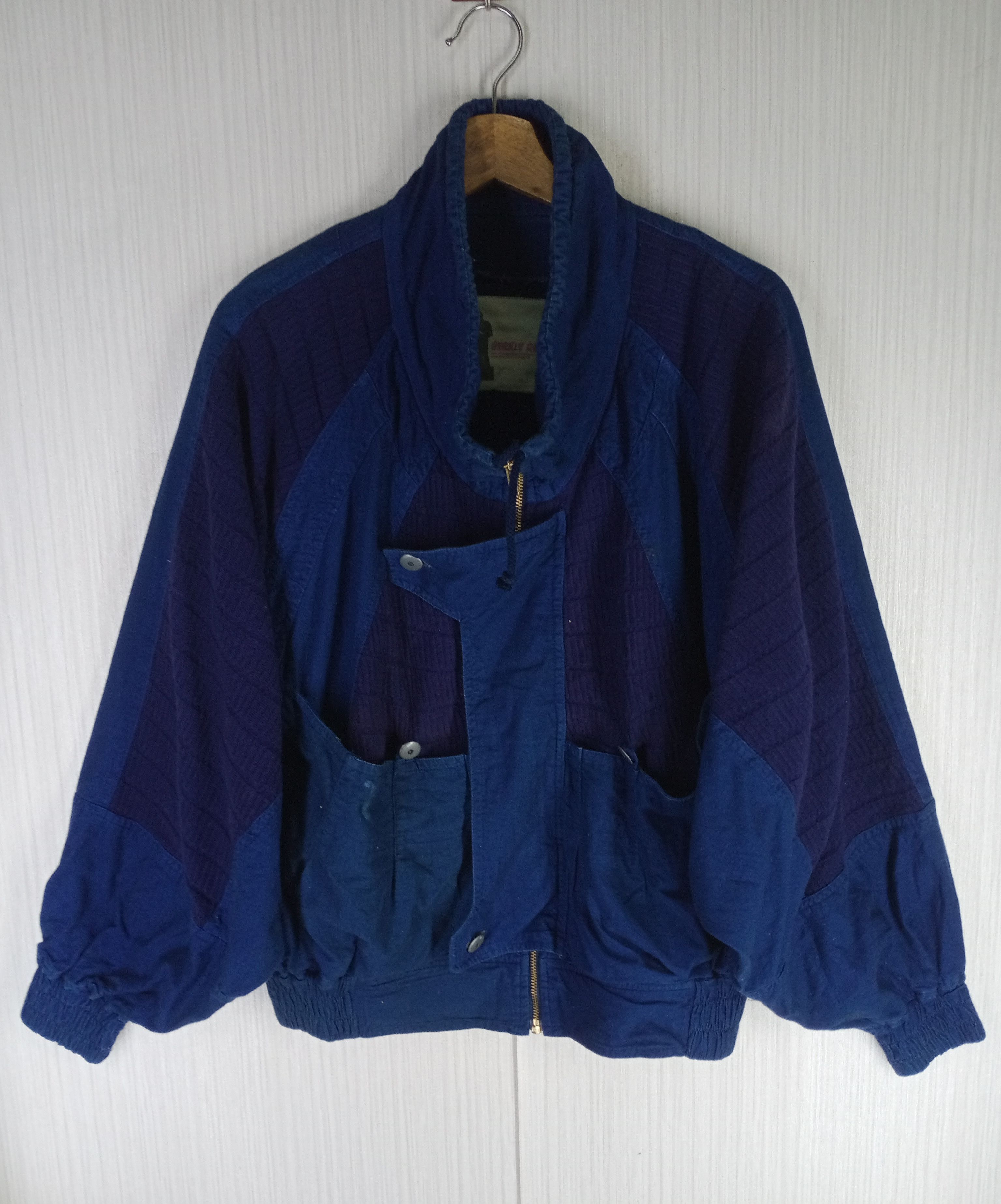 Issey Miyake RARE VINTAGE BERKLY ROAD DENIM BOMBER PATCH WORK JACKET Size US M / EU 48-50 / 2 - 1 Thumbnail