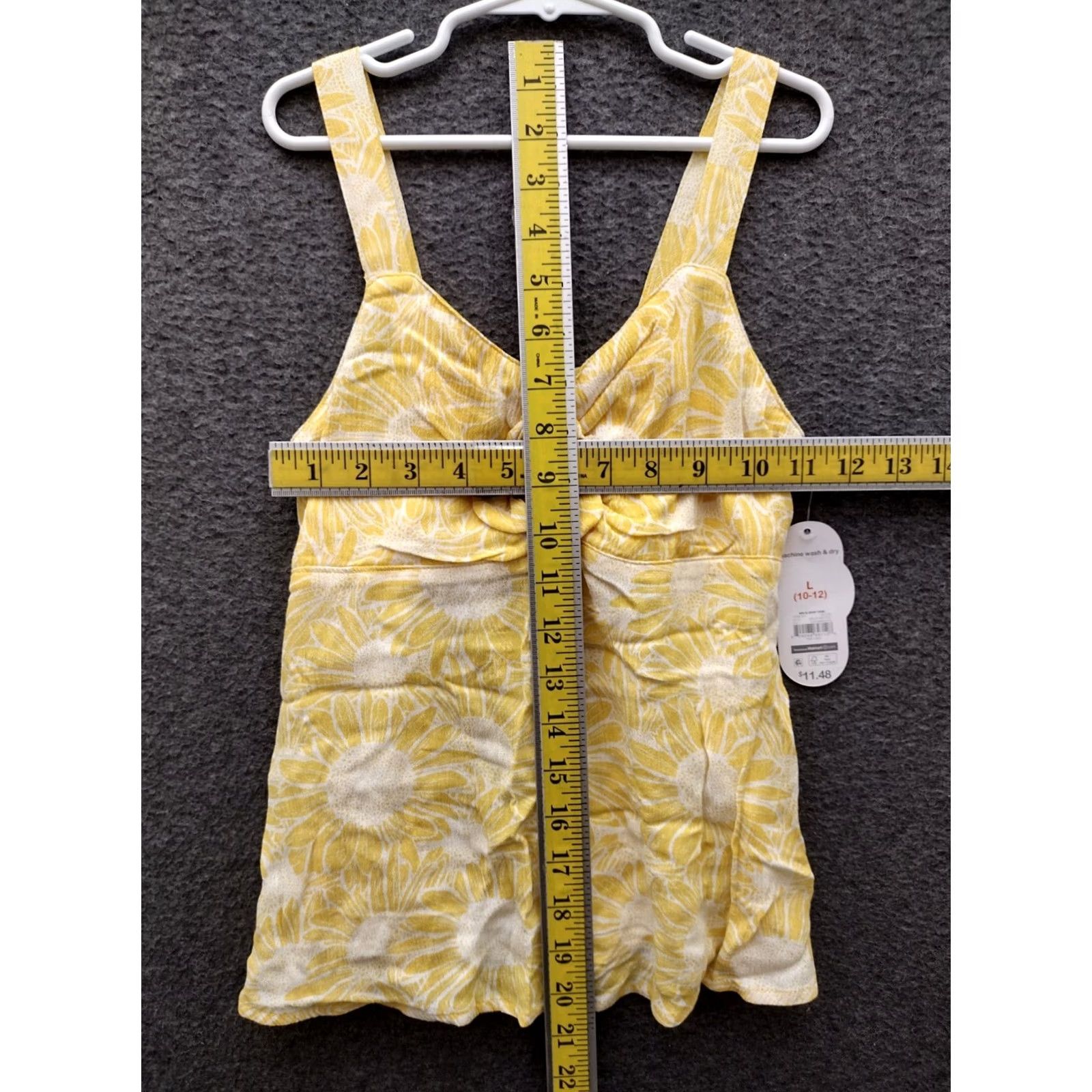 Vintage Wonder Nation Women's Knot Tie Tank Flower Cropped L 10-12 Yellow Camisole Sleeveless Vintage No N/A Size L / US 10 / IT 46 - 4 Thumbnail