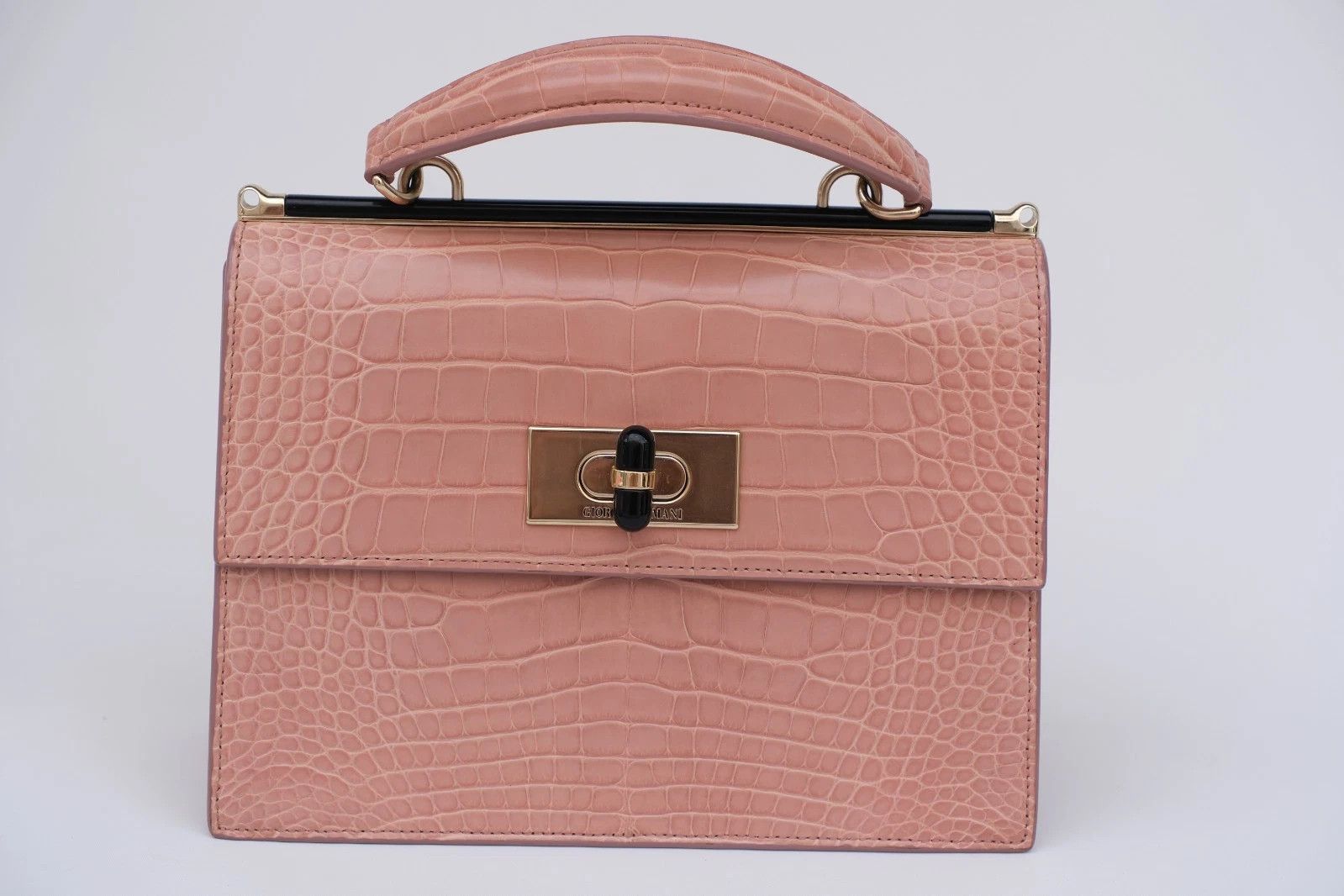 Giorgio Armani RARE Giorgio Armani Croco Exotic Leather Pink Bag Tote Size ONE SIZE - 1 Thumbnail
