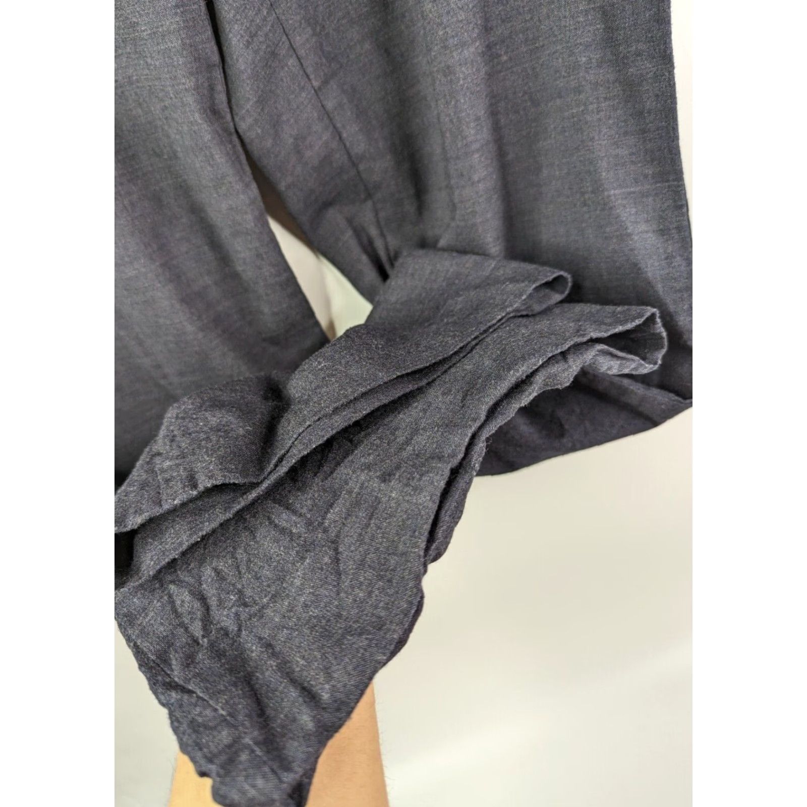 Vintage Classiques Entier Dress Pants Slacks Women's 10 Gray Wool Check Front Flat Regular Size 10 Pants Womens Classic Modern Vintage No N/A Size 32" / US 10 / IT 46 - 4 Thumbnail
