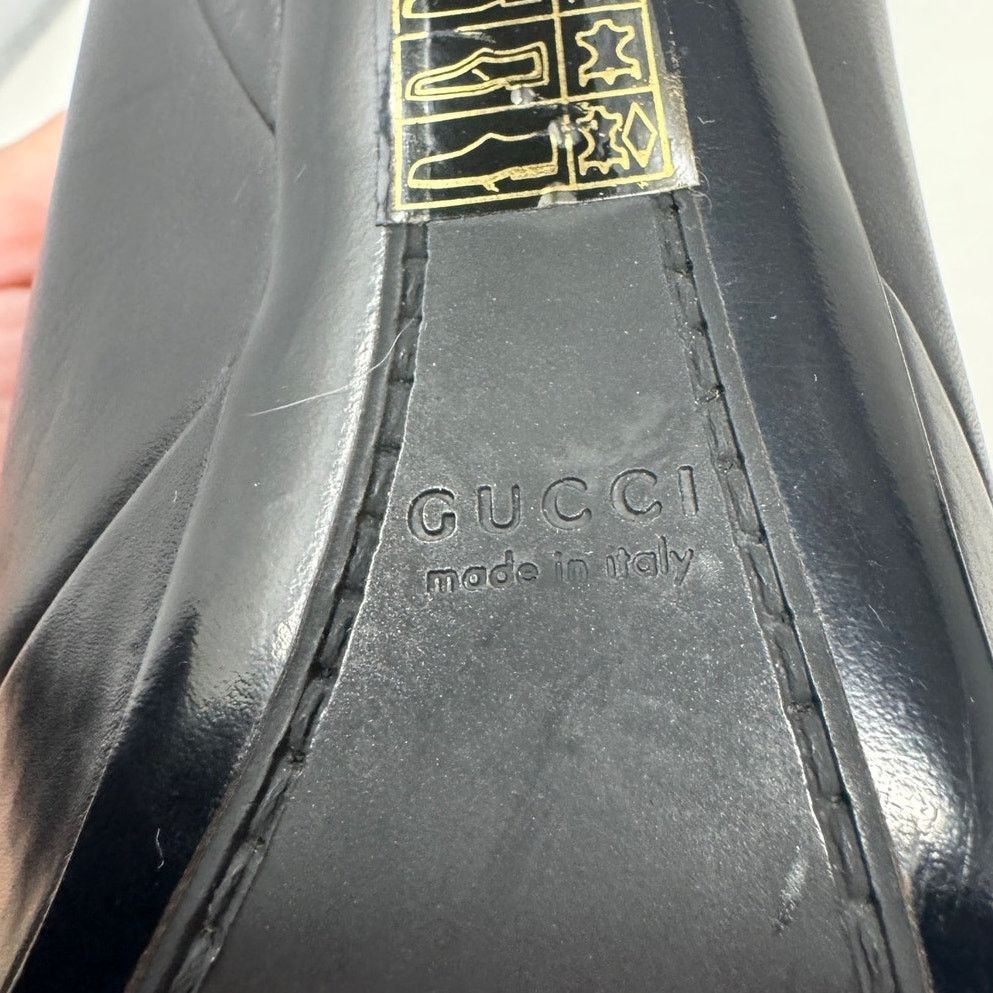 Gucci Gucci Josephine Black Horsebit Knee High Boots size 38.5 Size US 8.5 / IT 38.5 - 13 Thumbnail