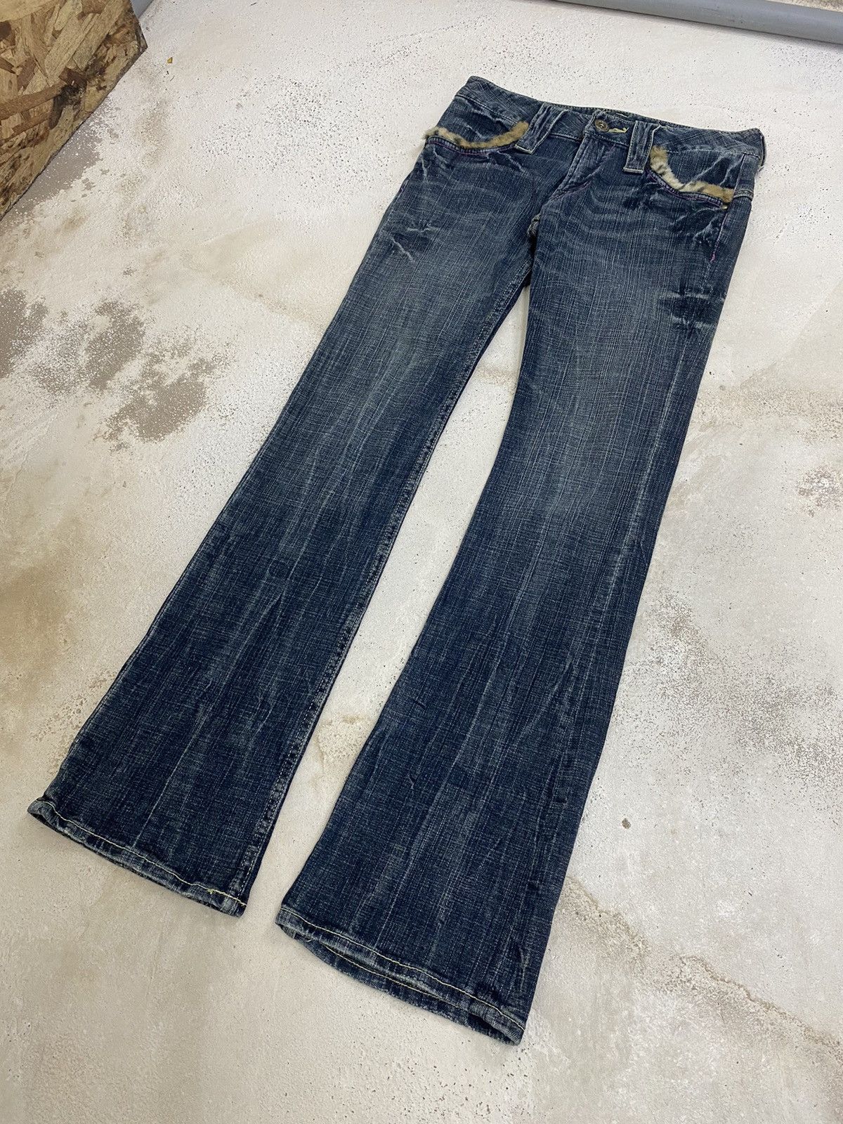 If Six Was Nine × Japanese Brand × Le Grande Bleu (L.G.B.) Flare Orinin Japan Unisex Fur Pocket Leopard Blue Way Size US 28 / EU 44 - 2 Thumbnail