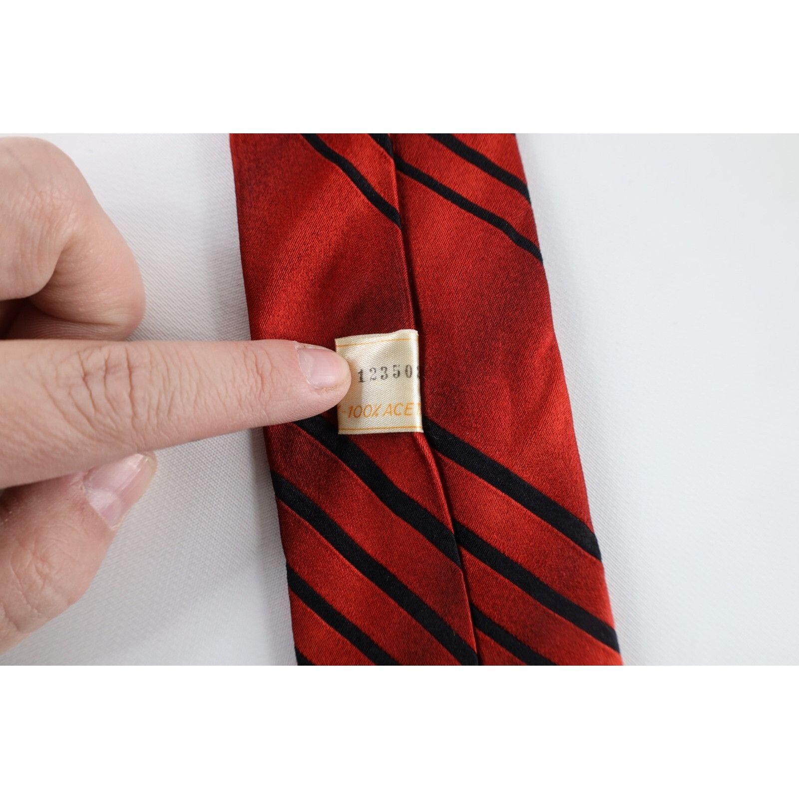 Vintage Vintage 50s 60s Rockabilly Rhodia Acetate Striped Neck Tie Size ONE SIZE - 5 Thumbnail