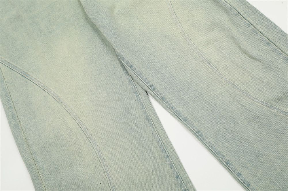 Japanese Brand × Jean Men's light washed vintage distressed loose long jeans Size US 32 / EU 48 - 6 Thumbnail