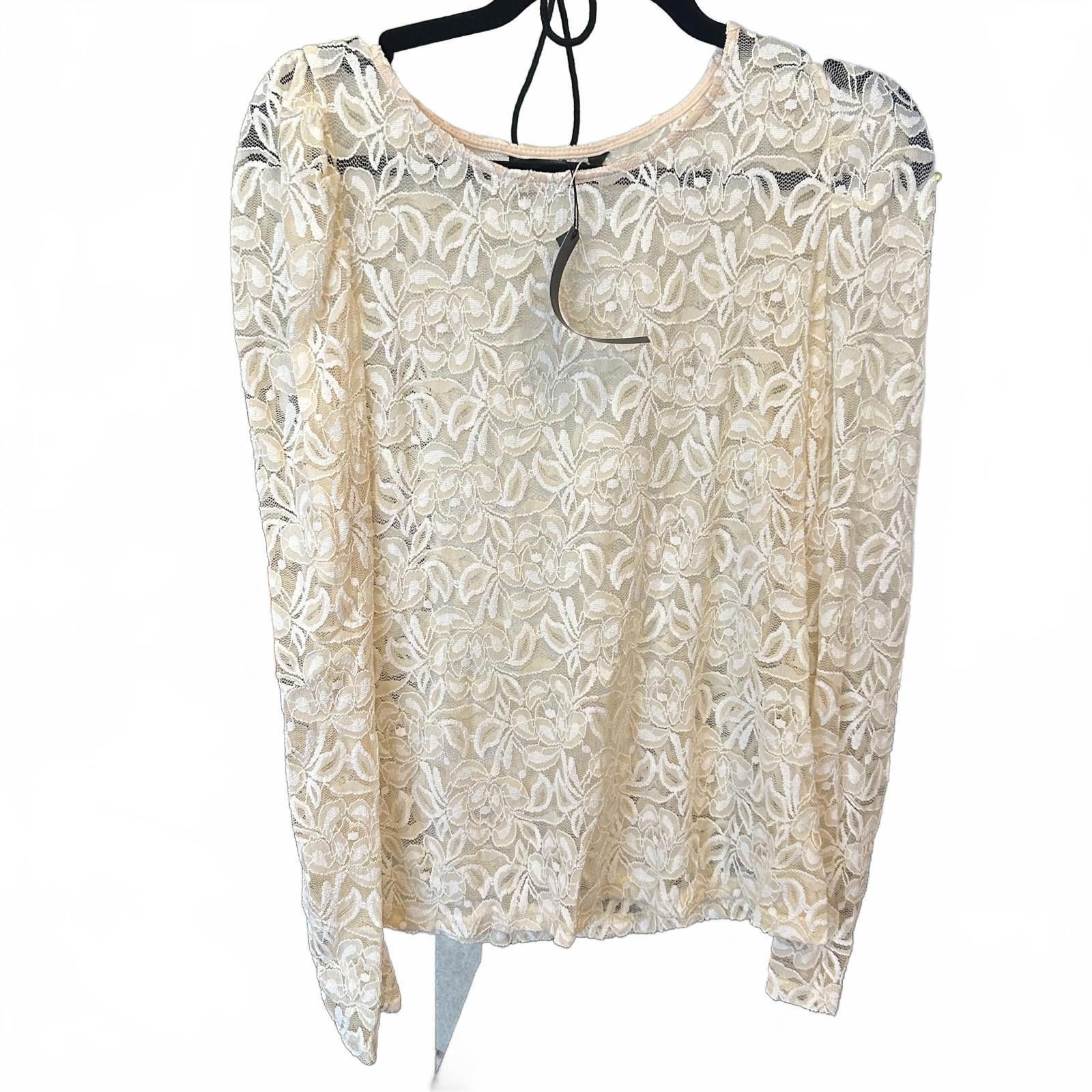 Designer Allegra K Women's Lace Blouse - Lightweight - Size M Size M / US 6-8 / IT 42-44 - 1 Thumbnail