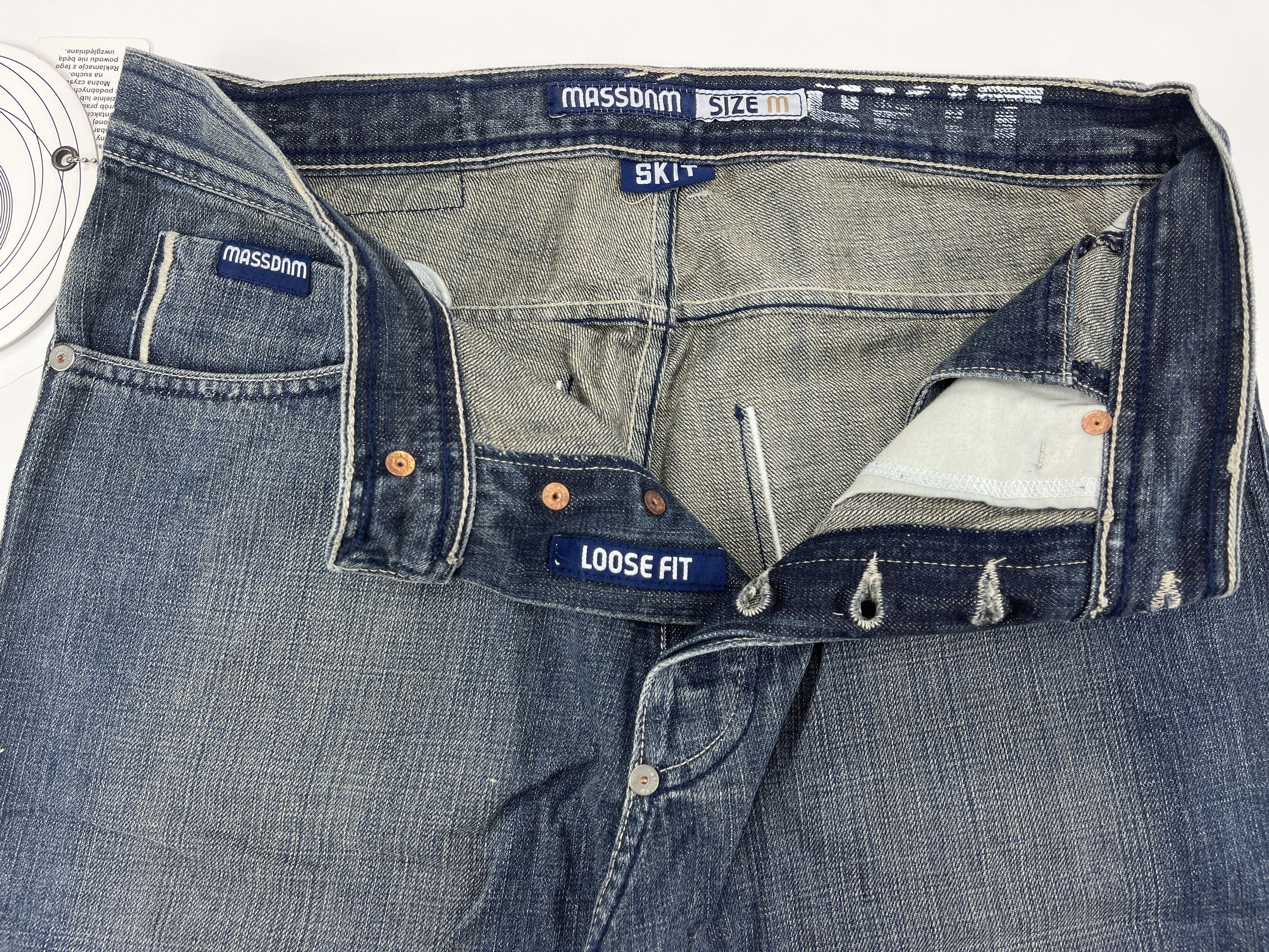 Vintage Mass DNM jeans, blue, vintage baggy 90s hip hop mens size 34 Size US 34 / EU 50 - 14 Thumbnail