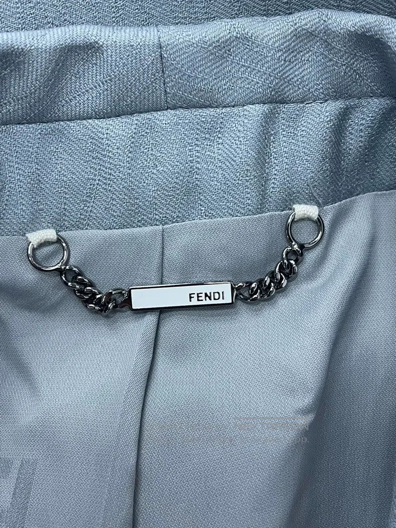 Fendi Fendi Light Blue Letter Embroidered Suit Size XS / US 0-2 / IT 36-38 - 4 Thumbnail