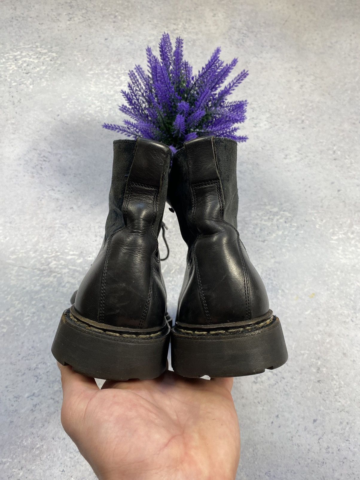 Heschung Leather Black Men’s Boots Made in France