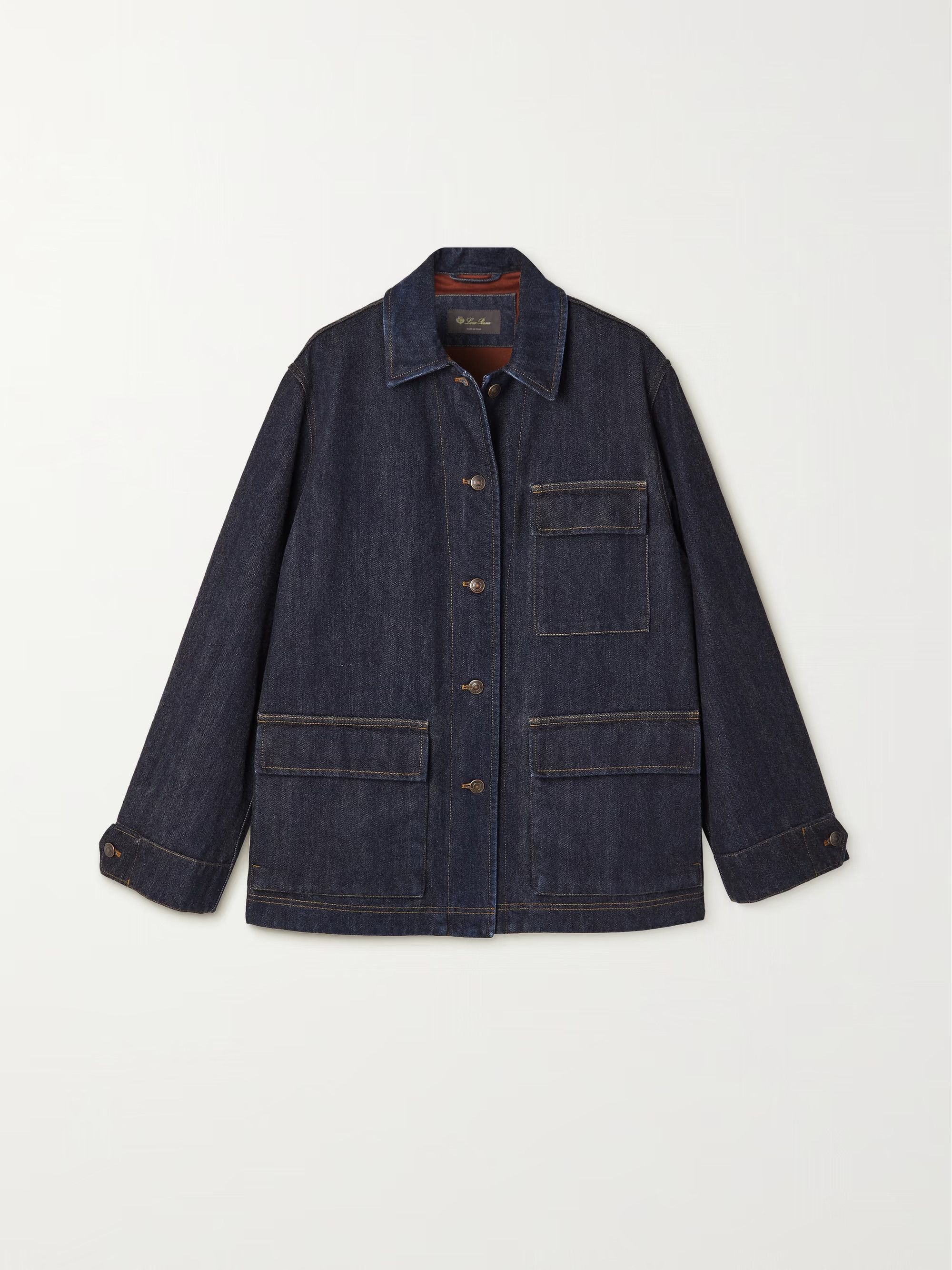 Loro Piana o1srvl11e0924 Denim Jacket in Navy Blue Size XS / US 0-2 / IT 36-38 - 1 Thumbnail