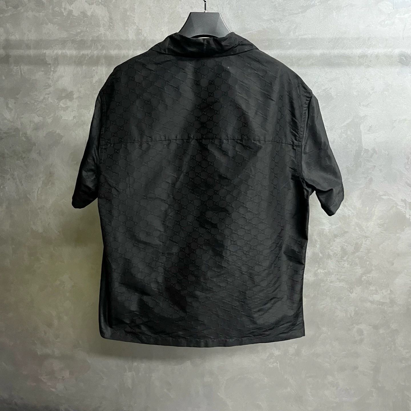 Gucci Gucci 25 Black Pointed Collar Short Sleeve Shirt Size US M / EU 48-50 / 2 - 5 Thumbnail