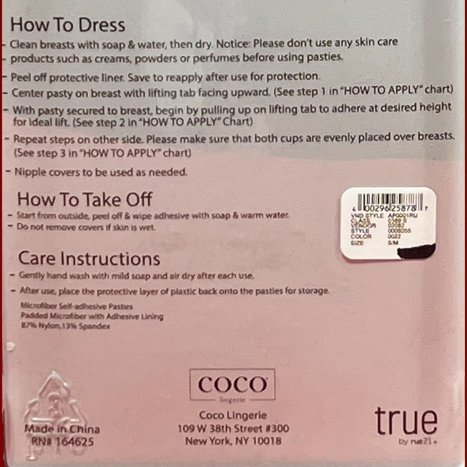 Other True By Rue 21 - Microfiber Adhesive Lifting Pasties - Tan - Size ONE SIZE - 9 Thumbnail