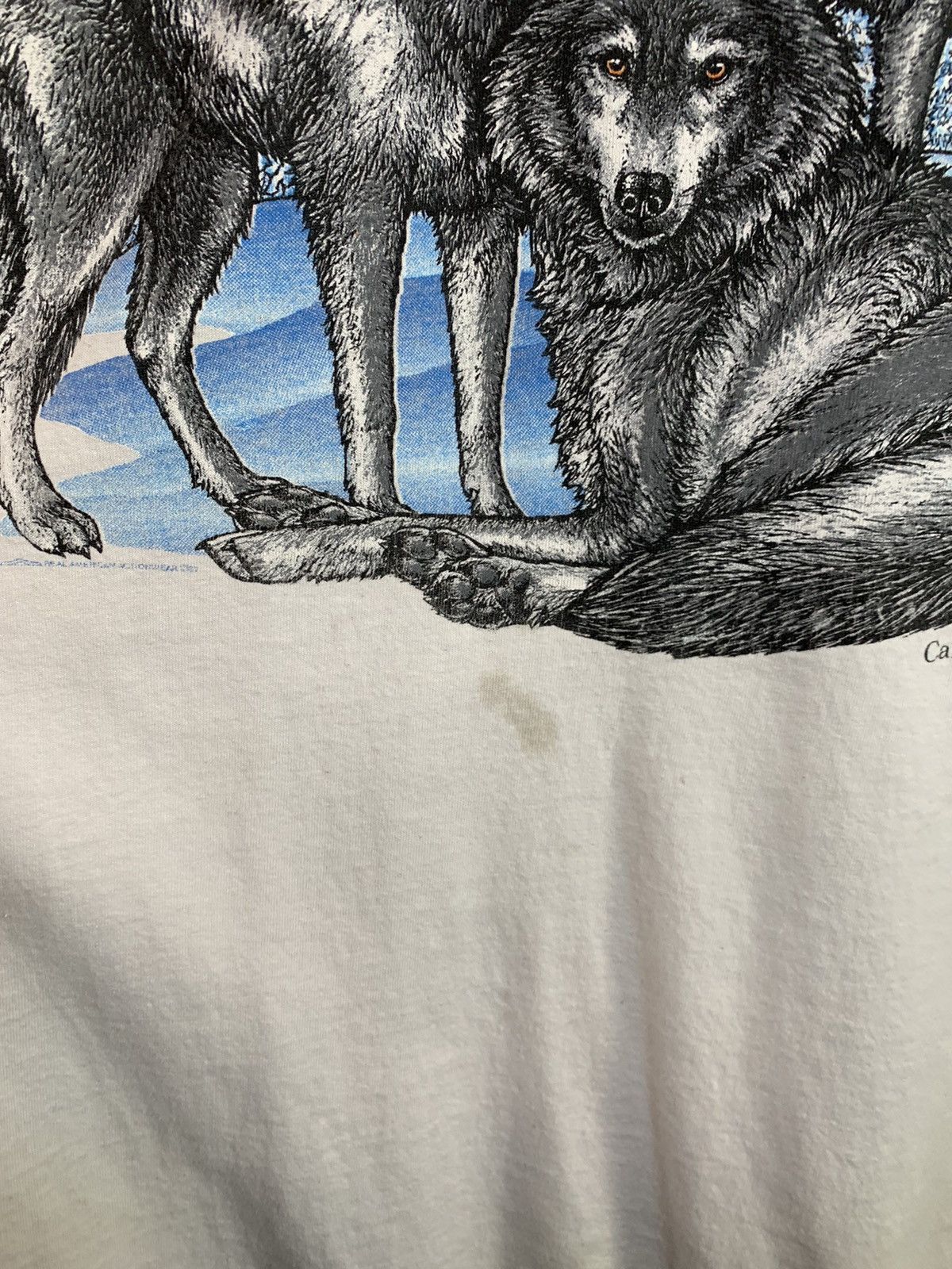 Vintage *RARE* Vintage 80’s Call Of The Wild Wolves Wolf Art T-Shirt Size US XL / EU 56 / 4 - 8 Thumbnail