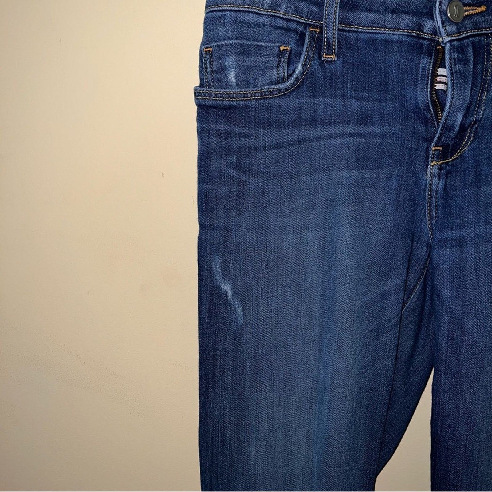 Anthropologie PILCRO AND THE LETTERPRESS hyphen straight leg jeans 26 Size 31" - 6 Thumbnail