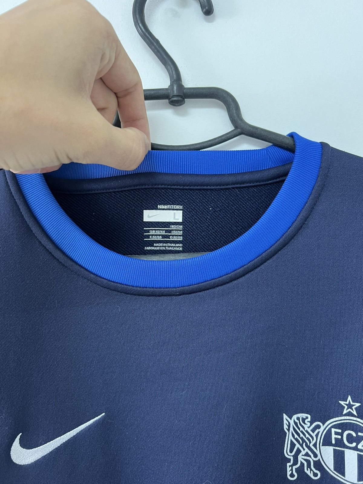 Nike Fc Zurich 2009/2010 Player Issues Sweatshirt Nike Blue sz L Size US L / EU 52-54 / 3 - 14 Thumbnail