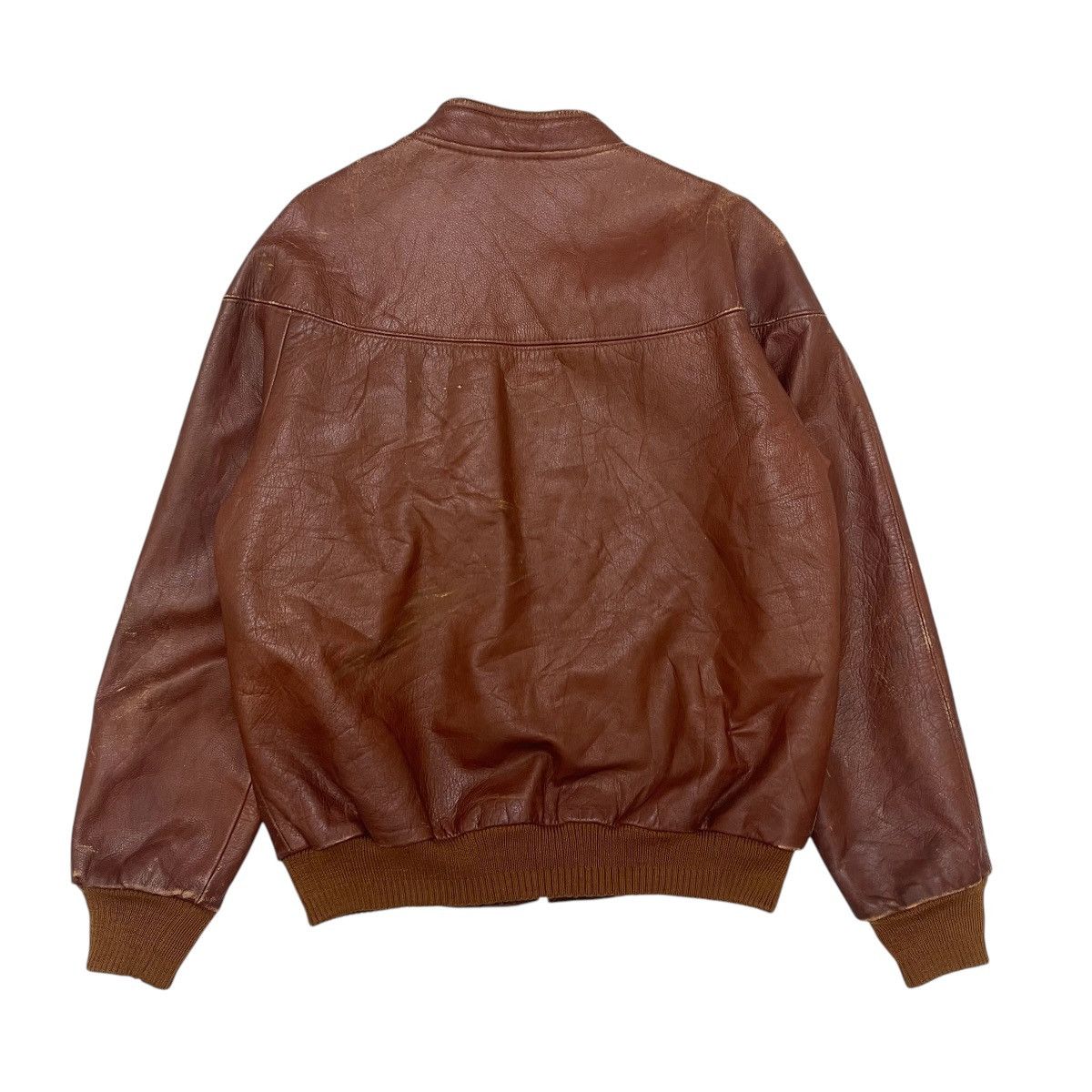 Genuine Leather Vintage Free Time Leather Bomber Jacket Size US S / EU 44-46 / 1 - 2 Thumbnail